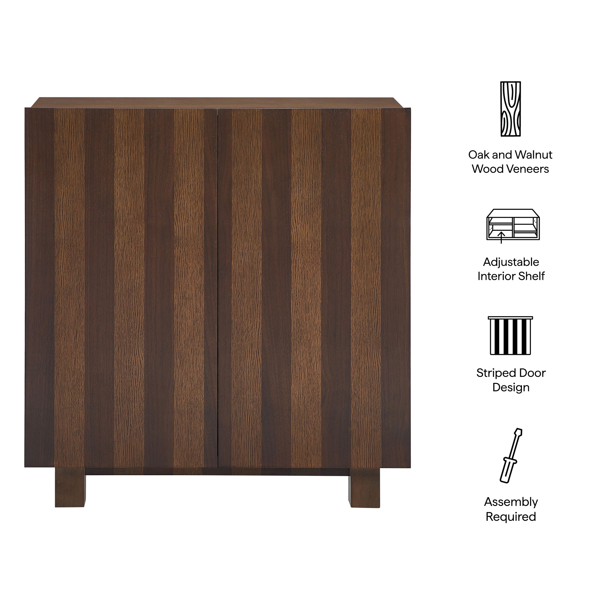 Modway Kline 2-Door Striped Accent Cabinet EEI-7669