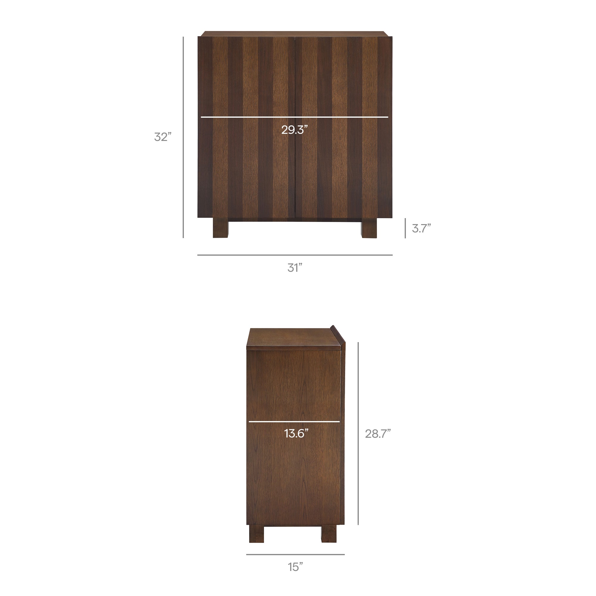 Modway Kline 2-Door Striped Accent Cabinet EEI-7669