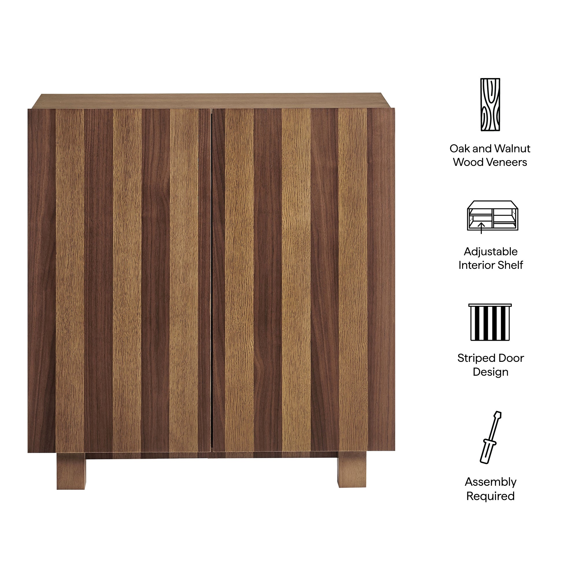 Modway Kline 2-Door Striped Accent Cabinet EEI-7669
