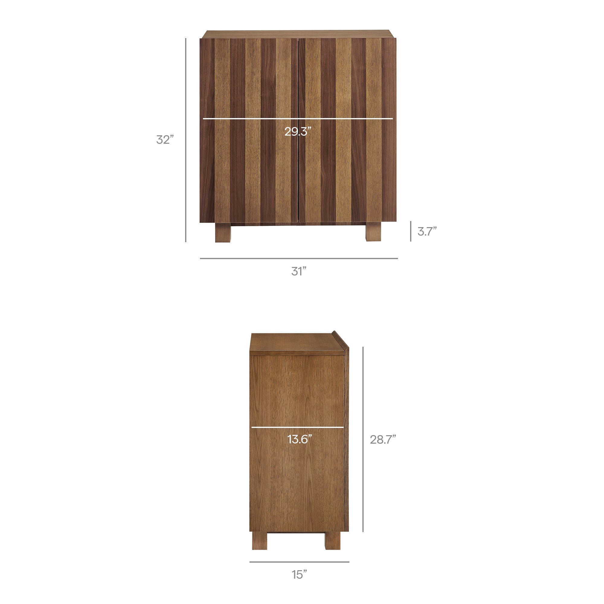 Modway Kline 2-Door Striped Accent Cabinet EEI-7669