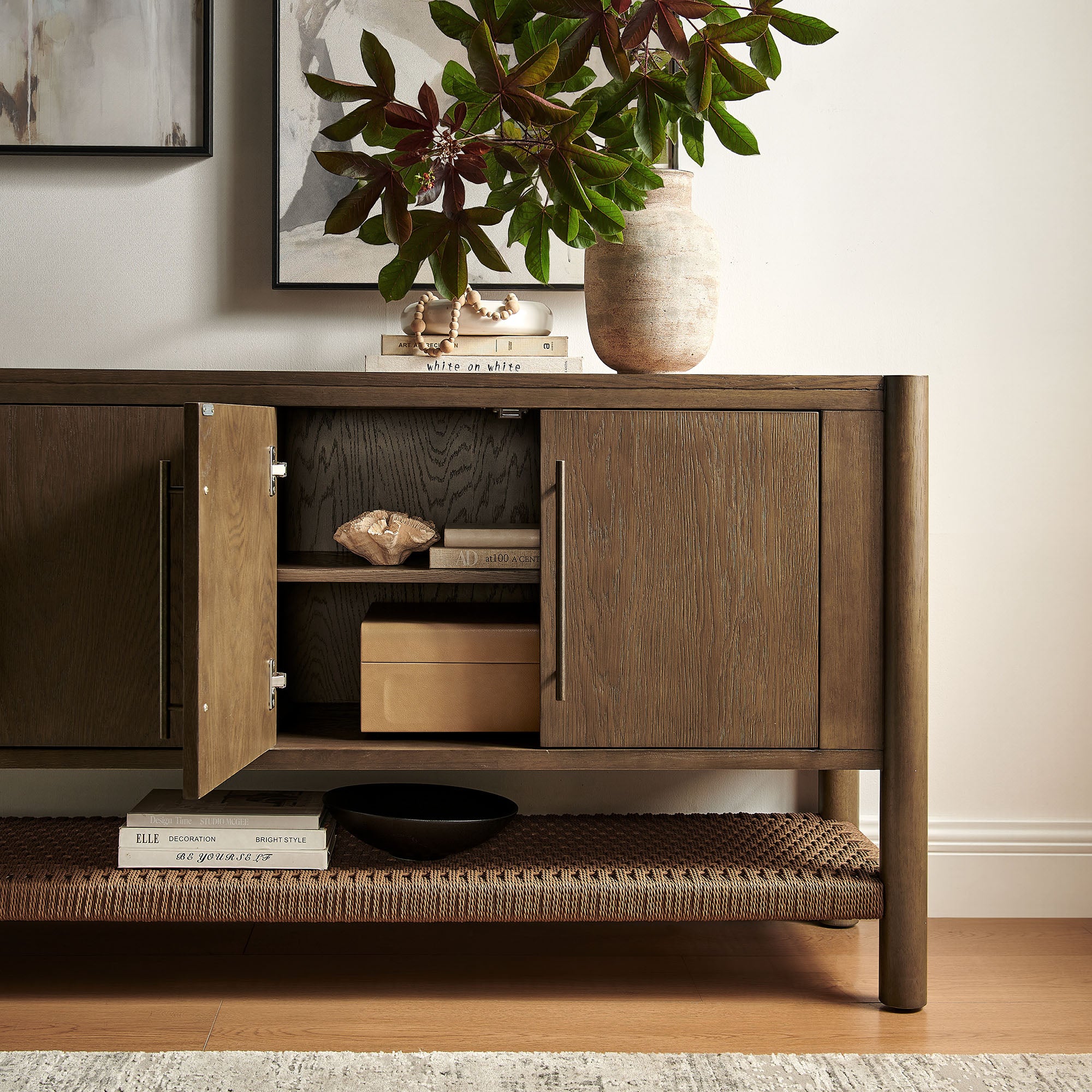 Modway Taschen 4-Door Wood Sideboard Cabinet EEI-7670