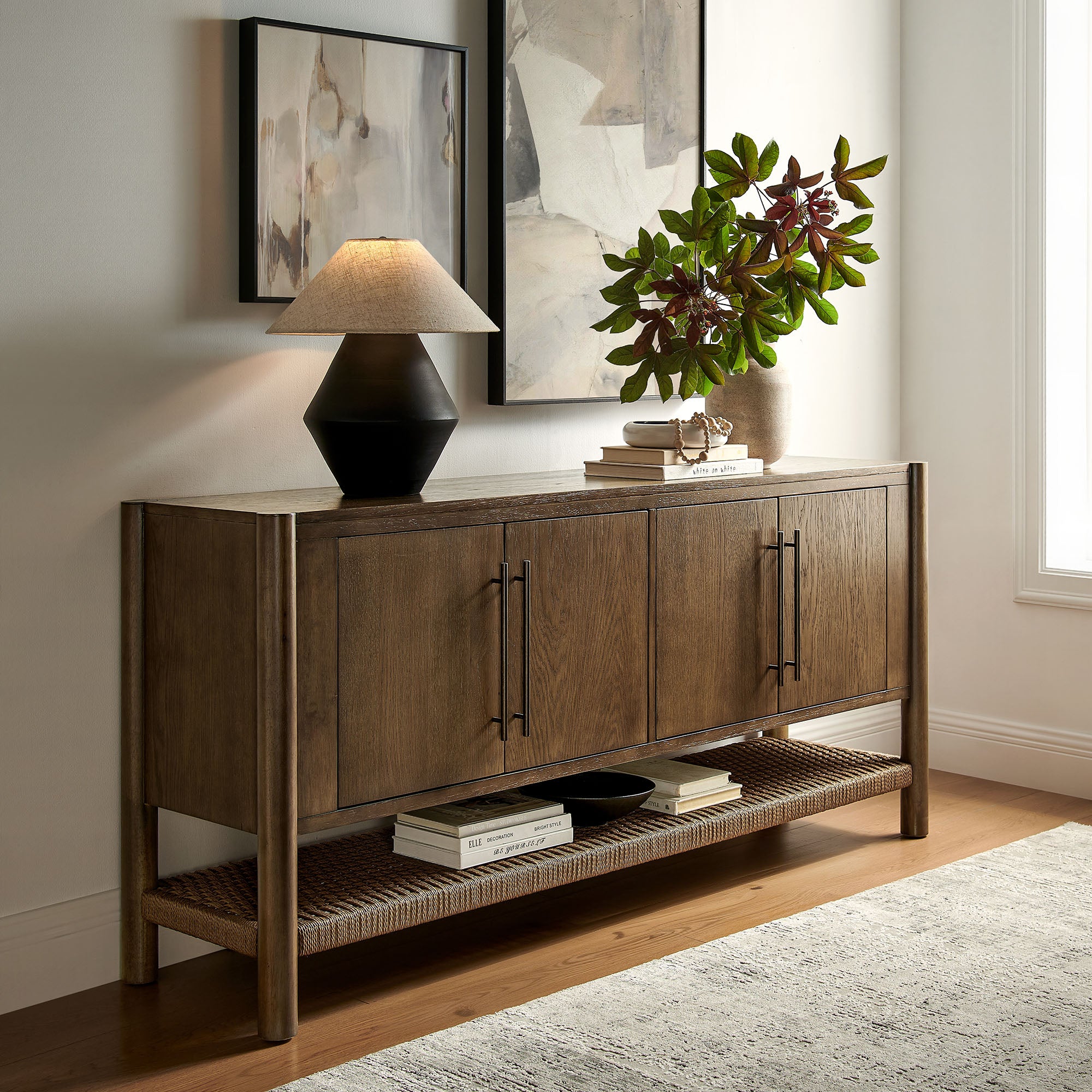 Modway Taschen 4-Door Wood Sideboard Cabinet EEI-7670