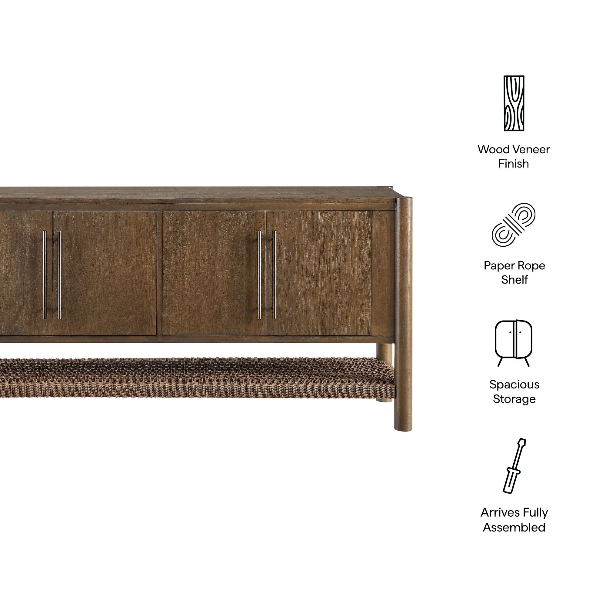 Modway Taschen 4-Door Wood Sideboard Cabinet EEI-7670
