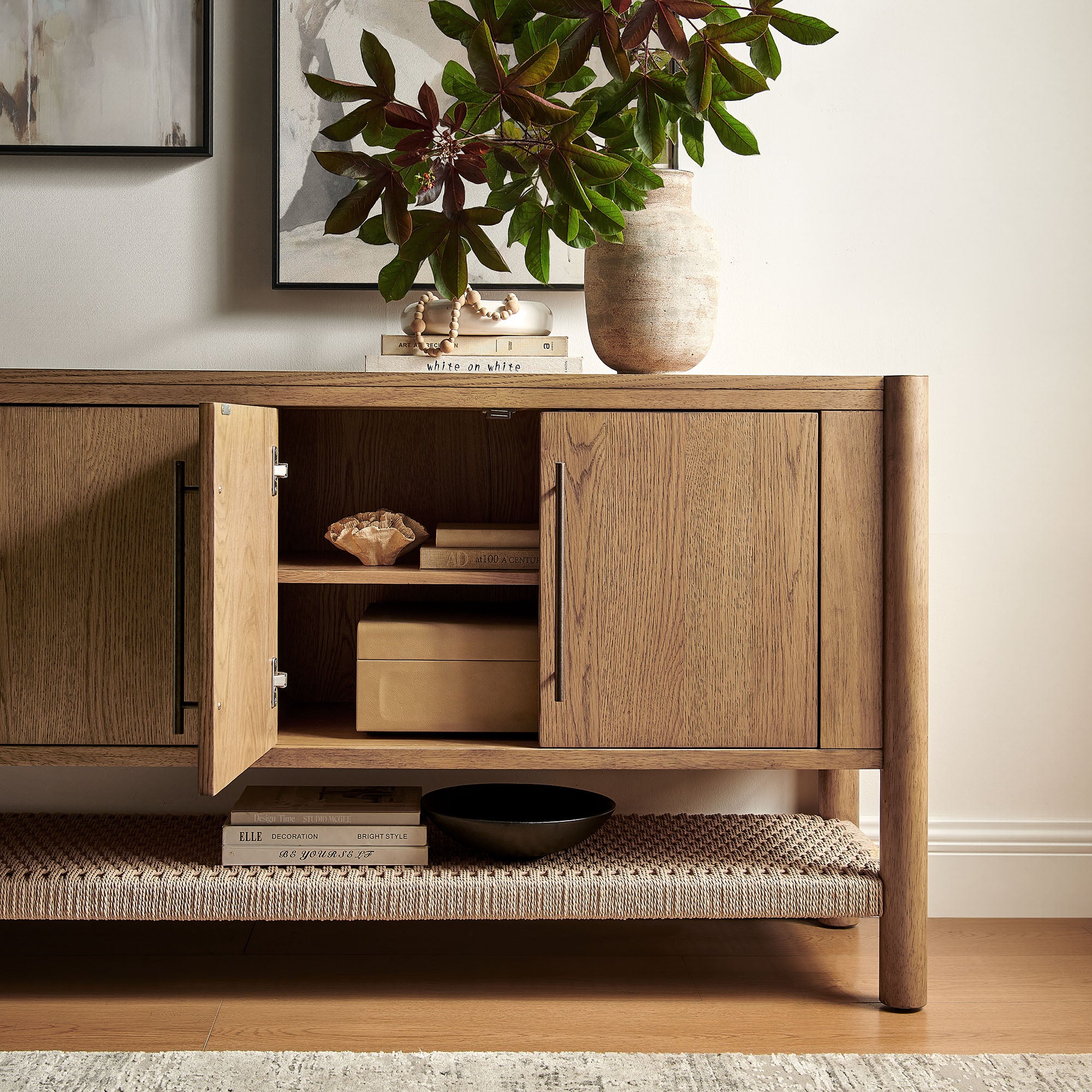 Modway Taschen 4-Door Wood Sideboard Cabinet EEI-7670