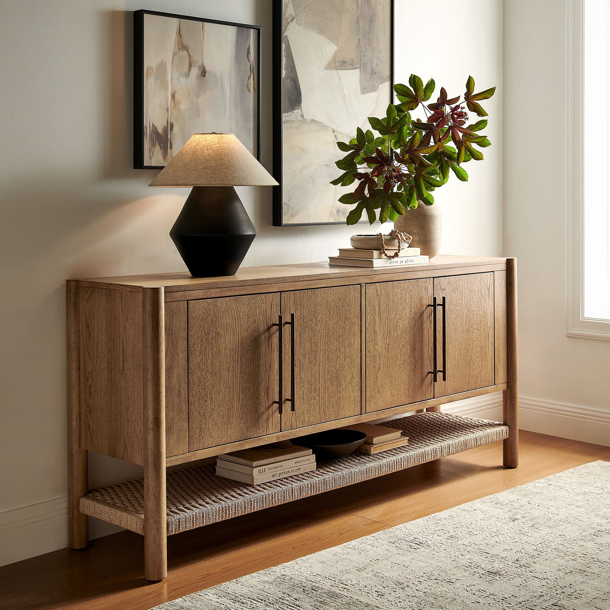 Modway Taschen 4-Door Wood Sideboard Cabinet EEI-7670