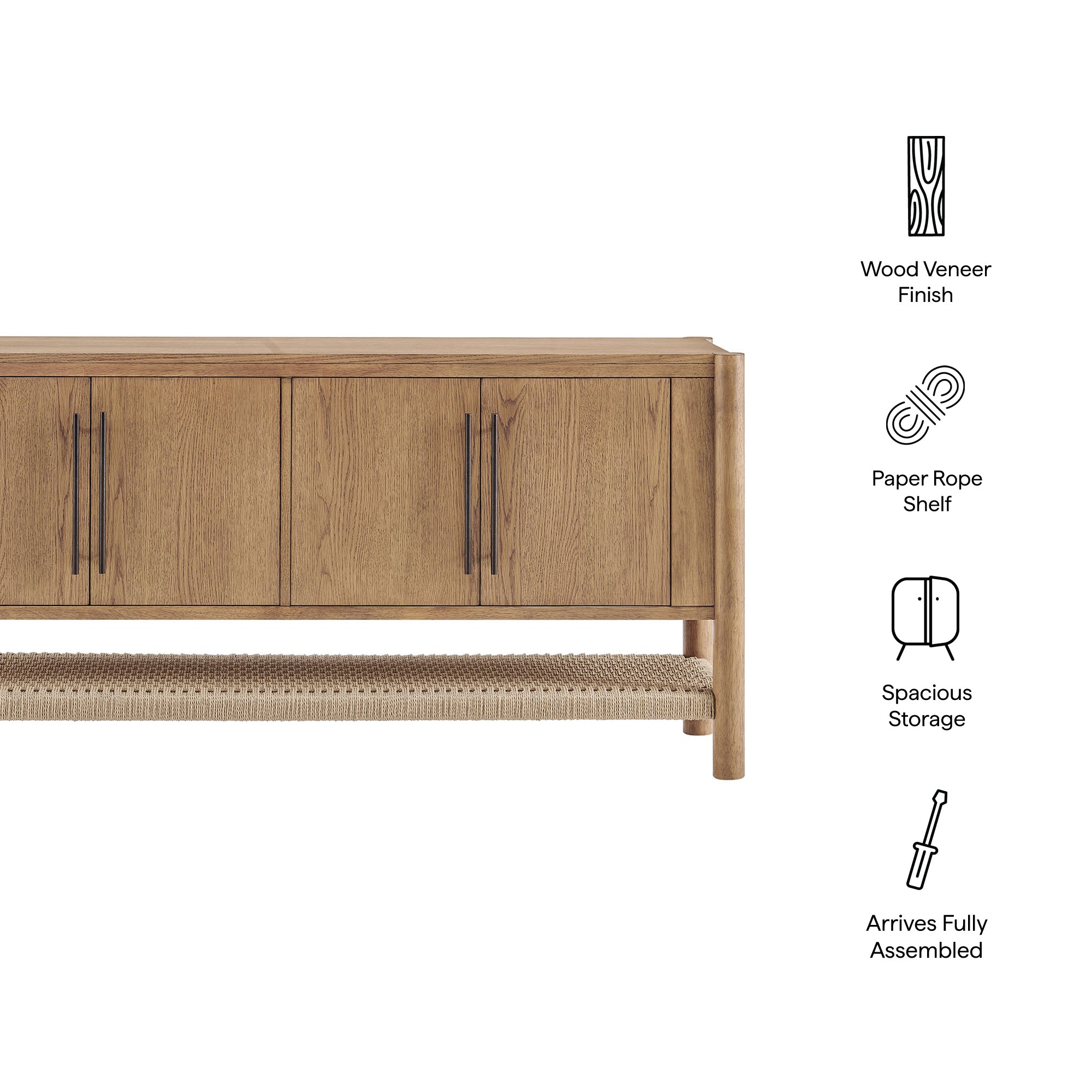 Modway Taschen 4-Door Wood Sideboard Cabinet EEI-7670