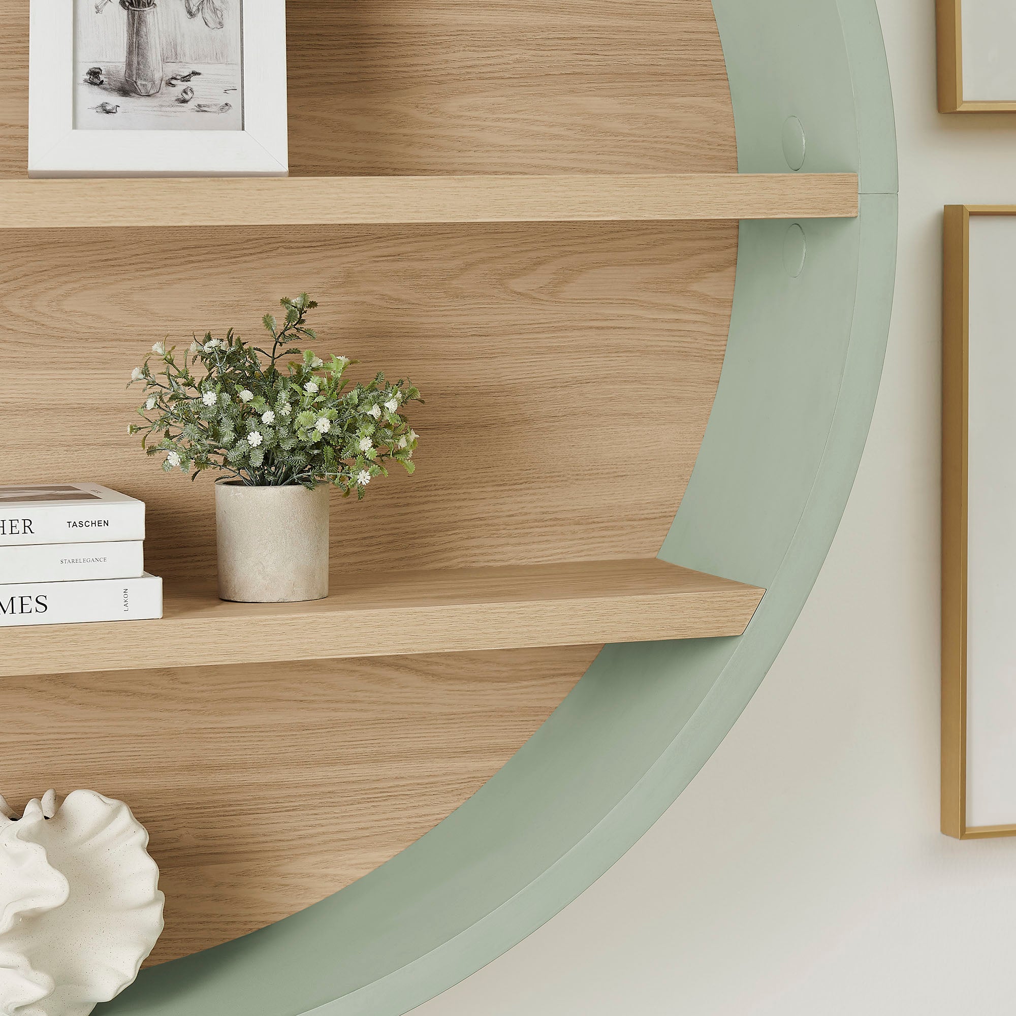 Modway EEI-7672 Romy 47" Round Wall Book Shelf