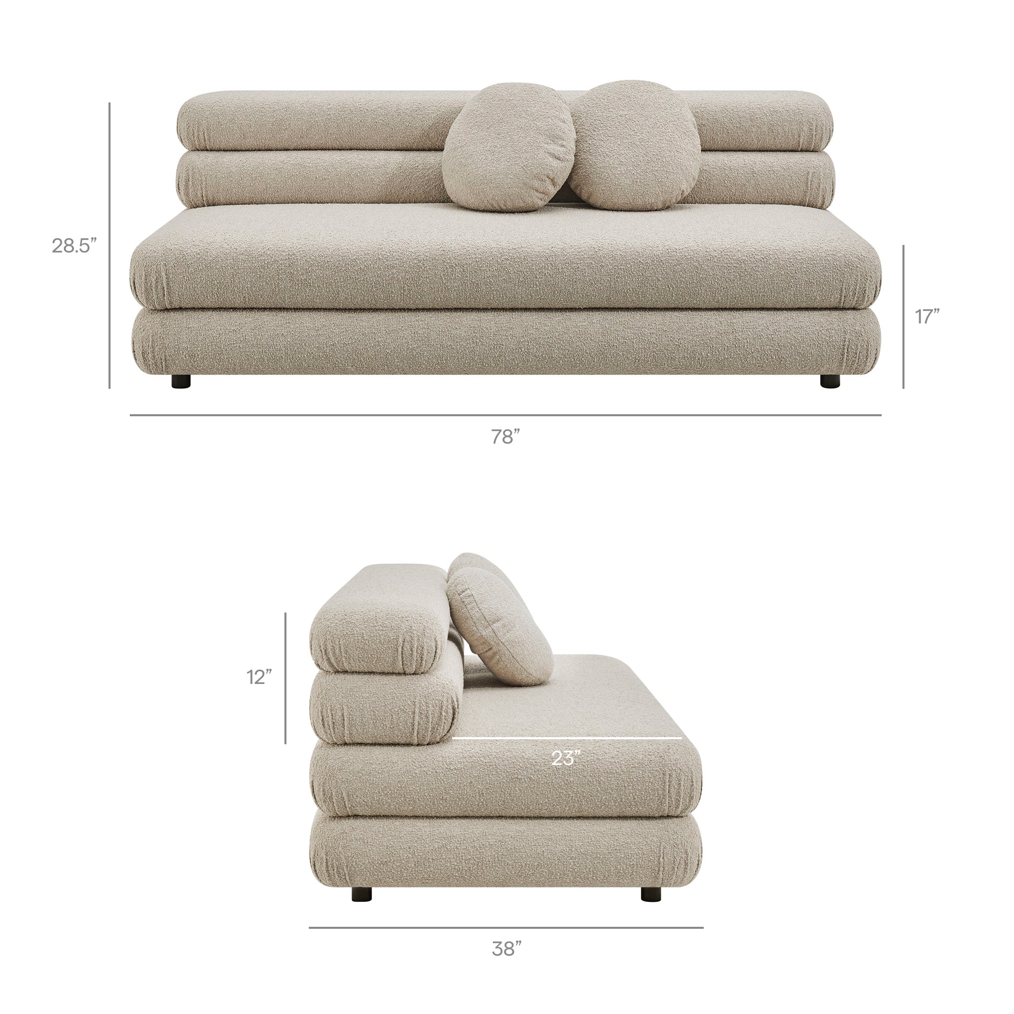 Modway Jubilee Upholstered Modular Armless Loveseat EEI-7709