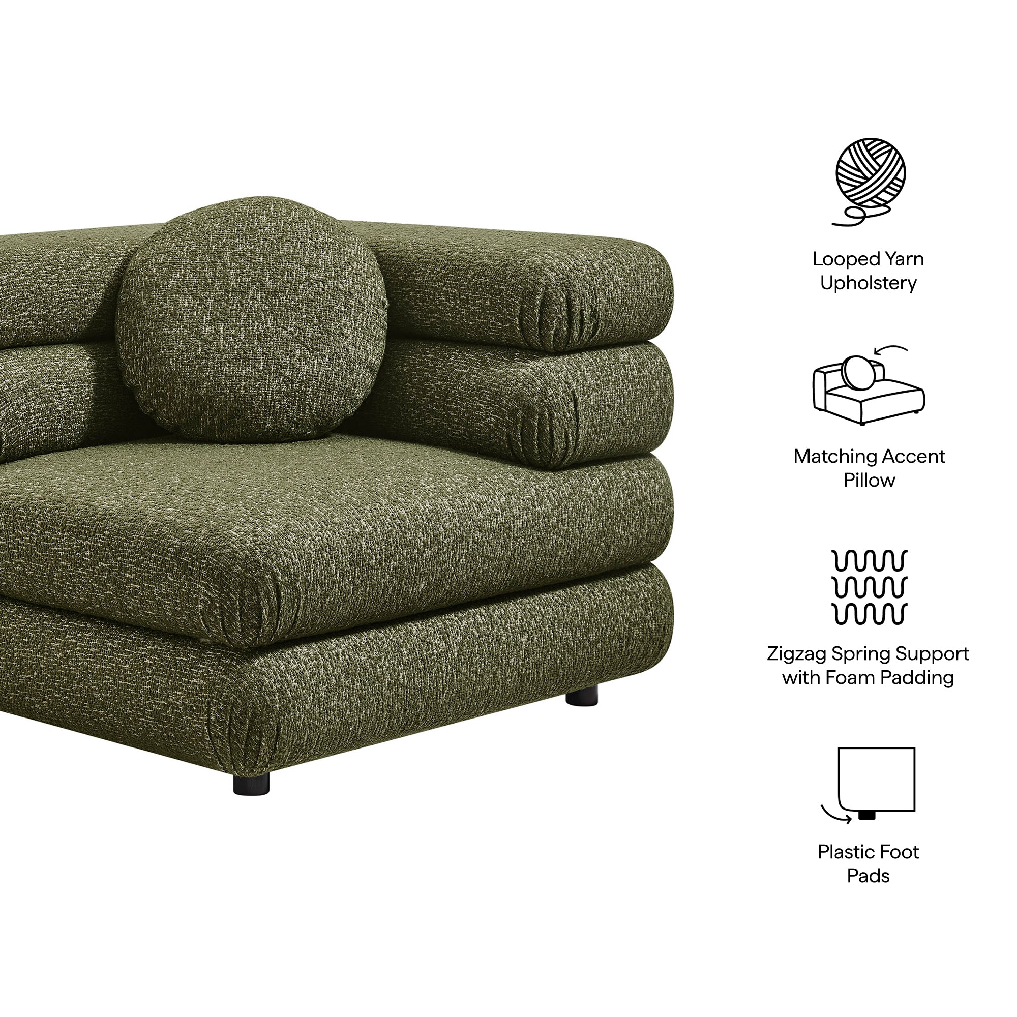 Modway Jubilee Upholstered Modular Corner Chair EEI-7710