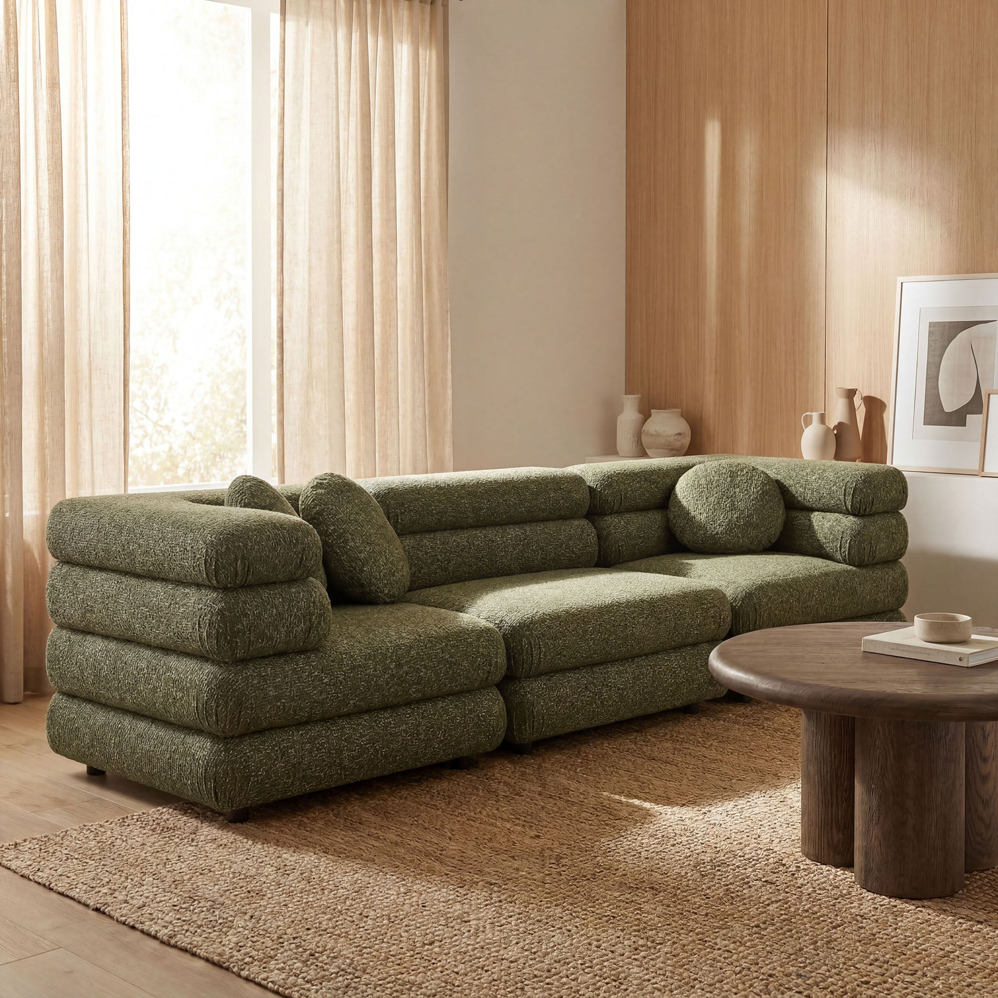 Modway Jubilee 3-Piece Upholstered 3-Piece Modular Sofa Set EEI-7712
