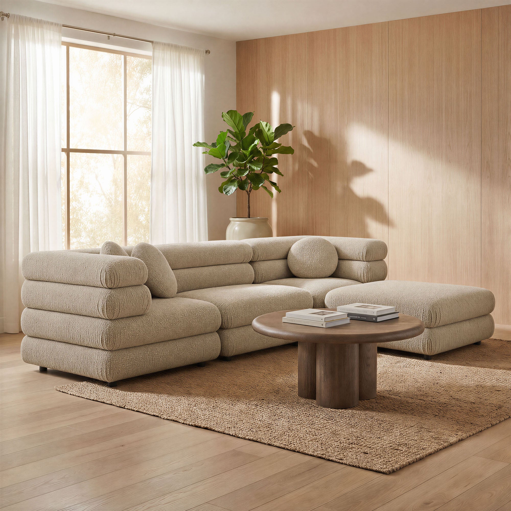Modway Jubilee 4-Piece Upholstered Modular Sofa Set EEI-7713