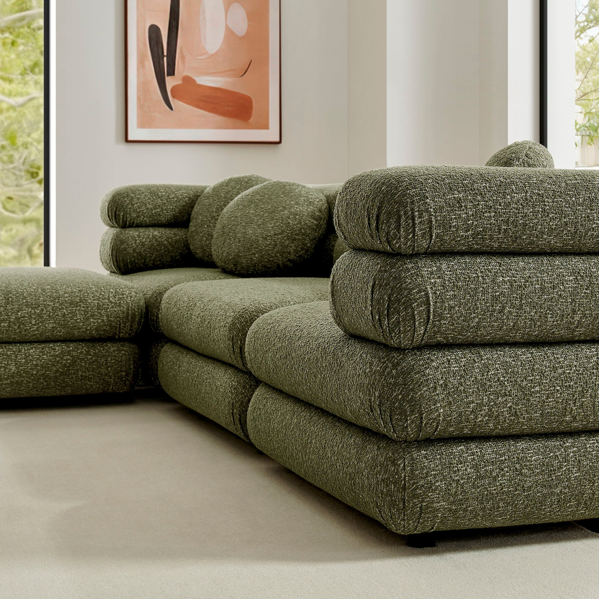 Modway Jubilee 4-Piece Upholstered Modular Sofa Set EEI-7713