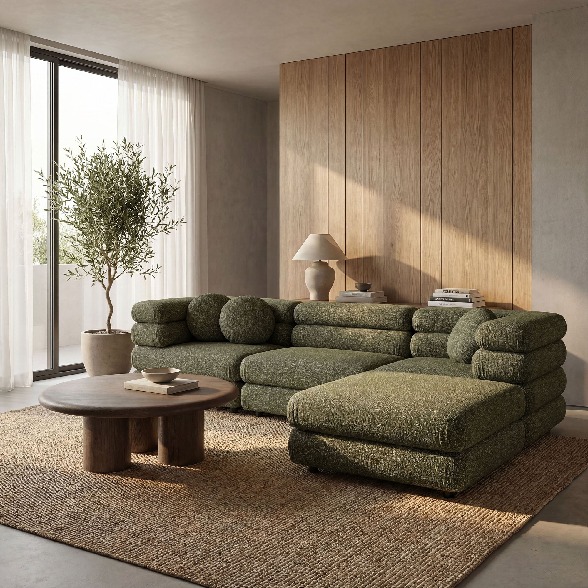 Modway Jubilee 4-Piece Upholstered Modular Sofa Set EEI-7713