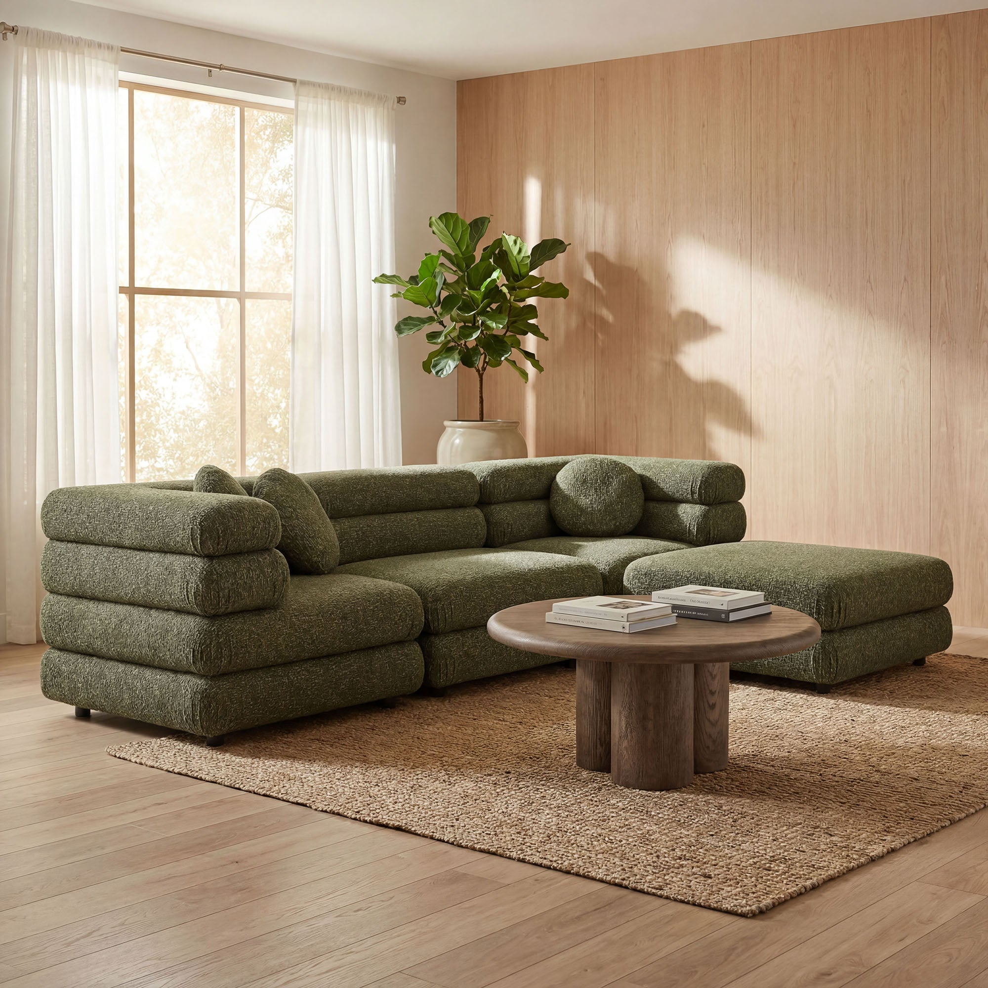 Modway Jubilee 4-Piece Upholstered Modular Sofa Set EEI-7713