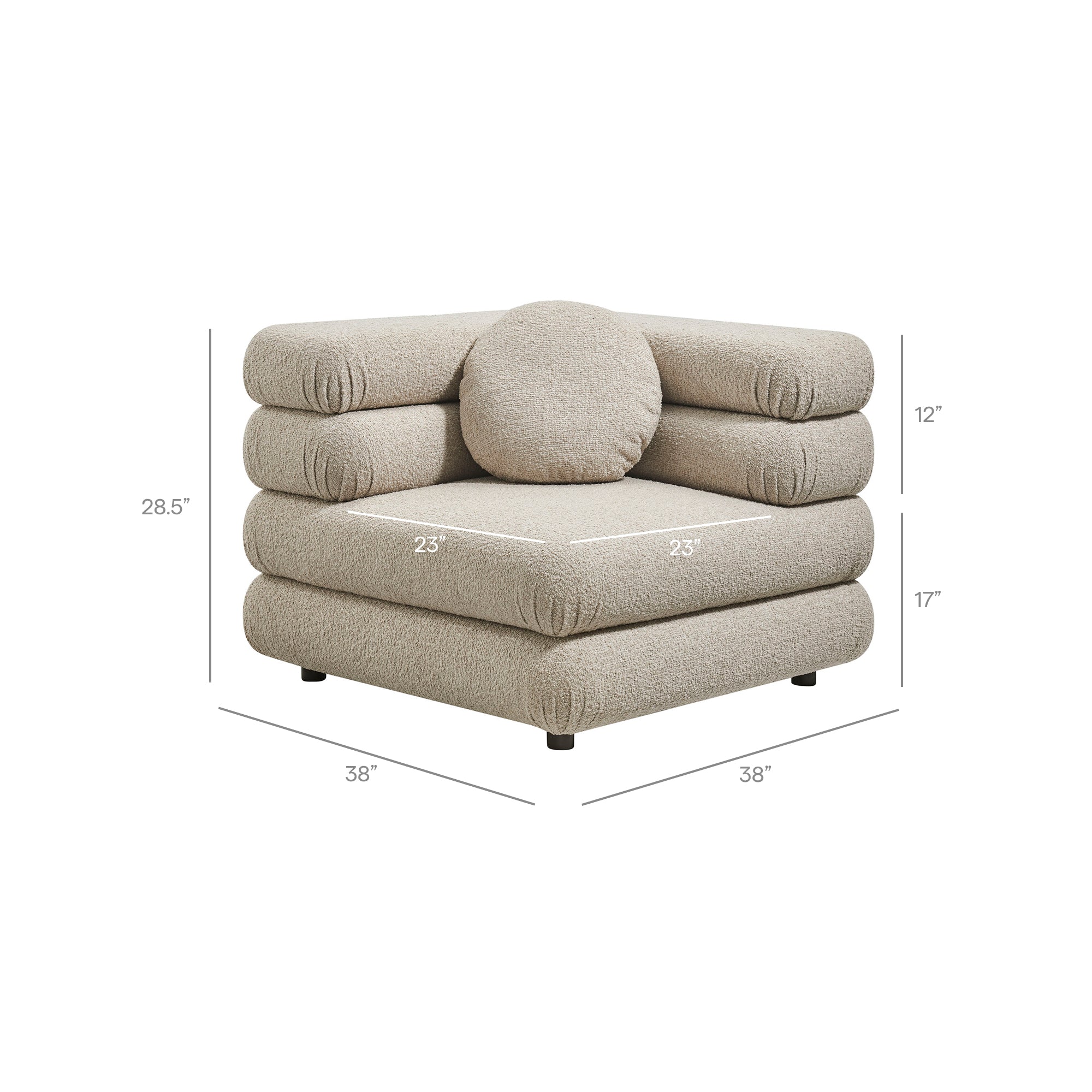 Modway Jubilee 5-Piece Upholstered Modular L-Shaped Sofa Set EEI-7714