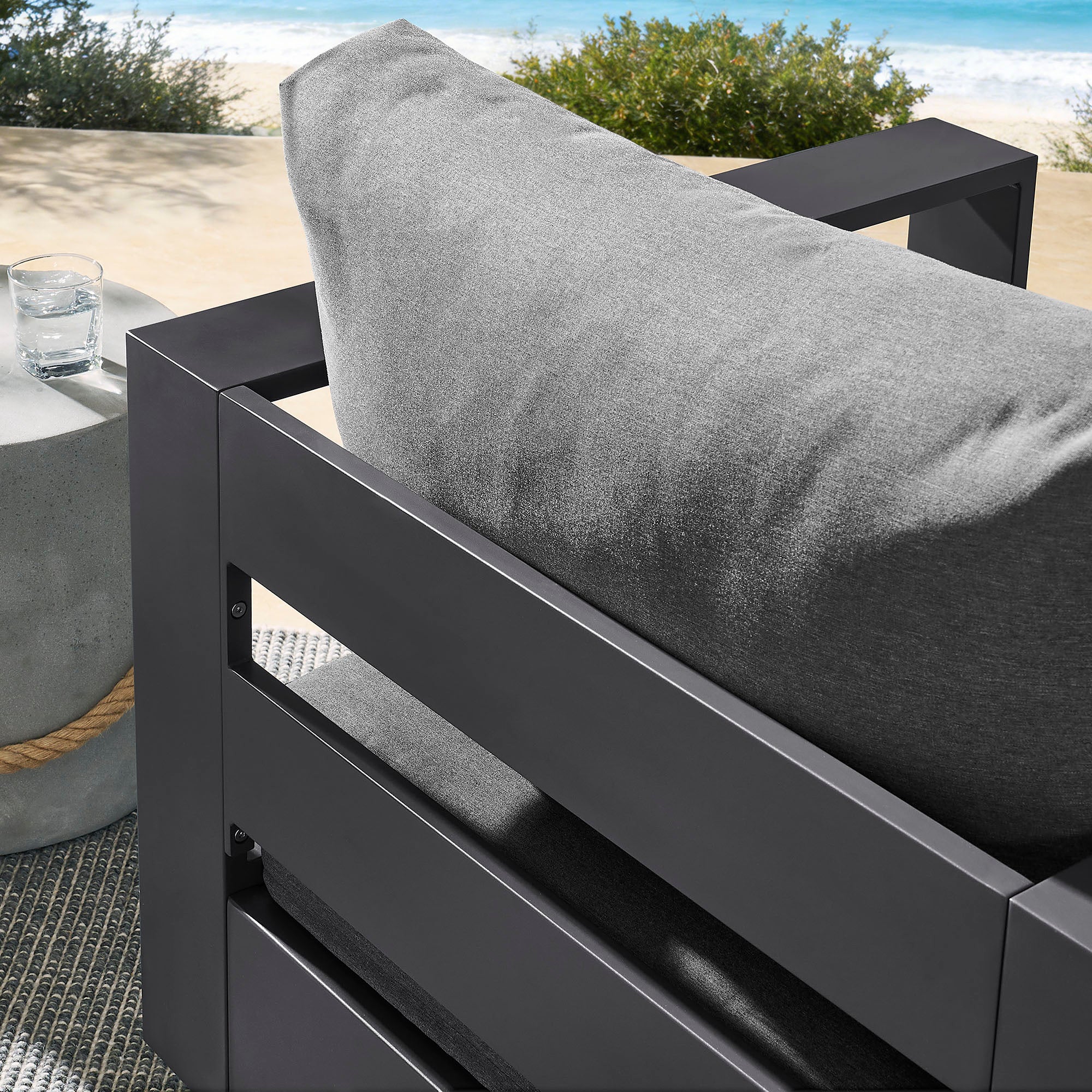 Modway EEI-7728 Tahoe Outdoor Patio Powder-Coated Aluminum Swivel Armchair