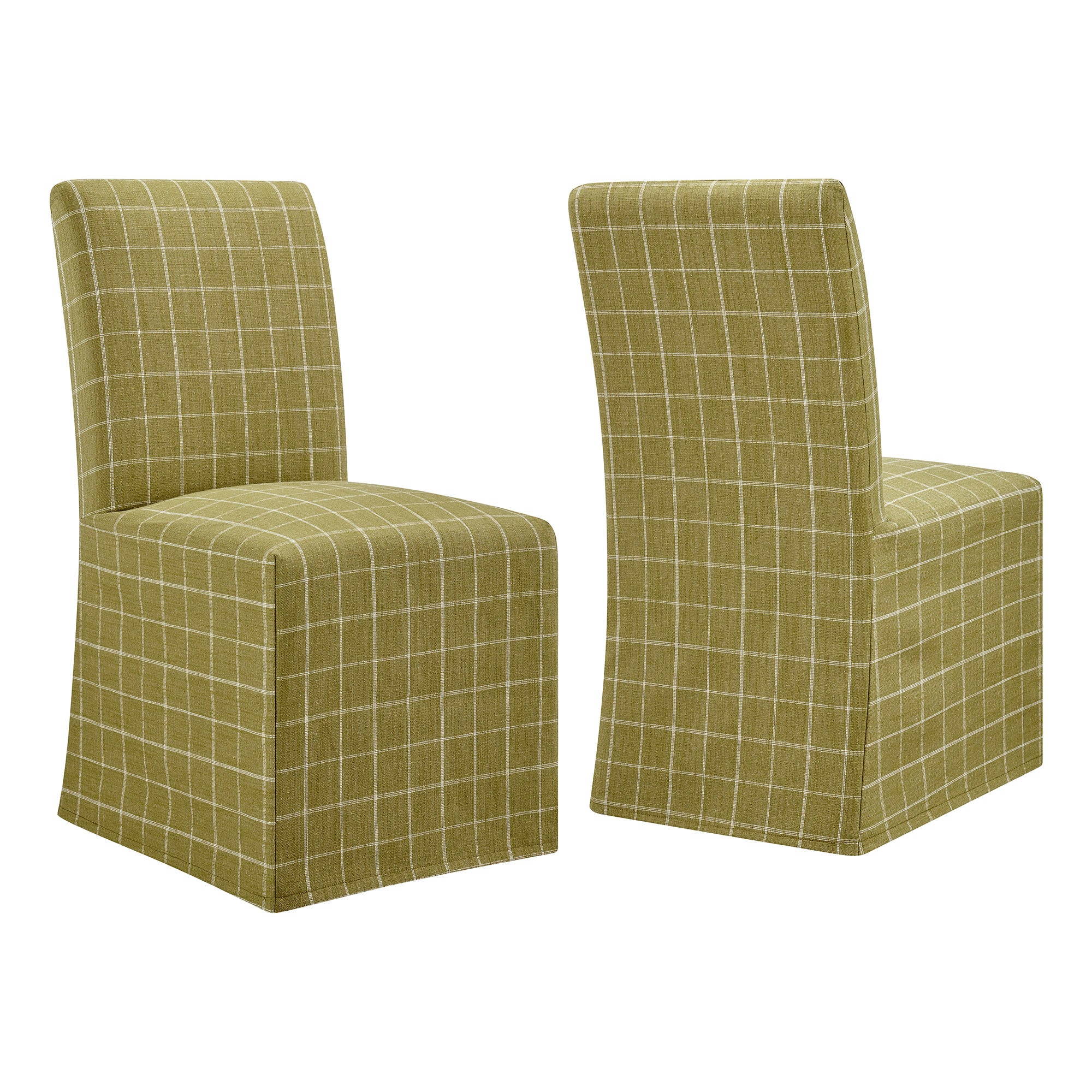 Modway Aster Linen Cotton Blend Slipcovered Dining Chairs Set of 2 EEI-7761