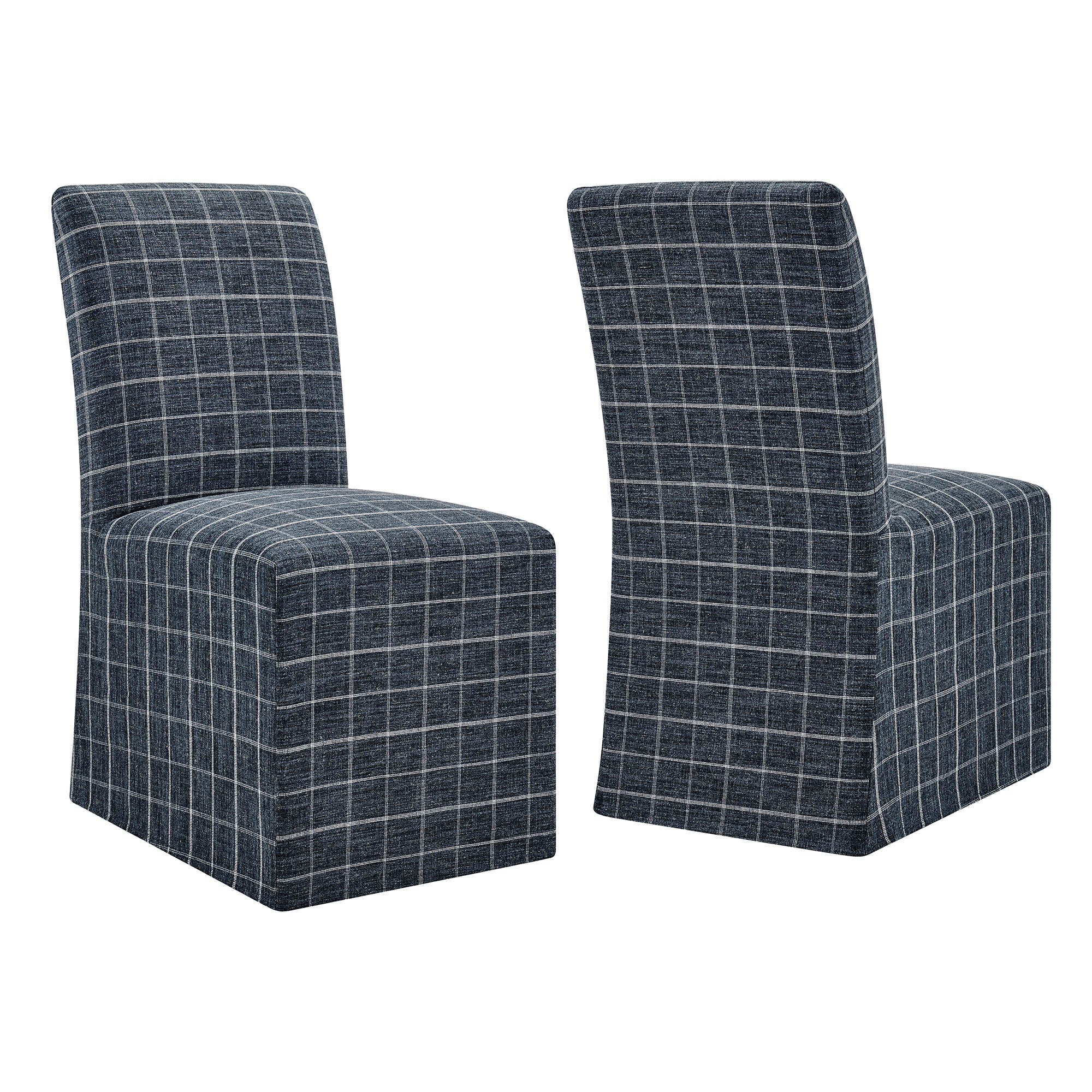 Modway Aster Linen Cotton Blend Slipcovered Dining Chairs Set of 2 EEI-7761