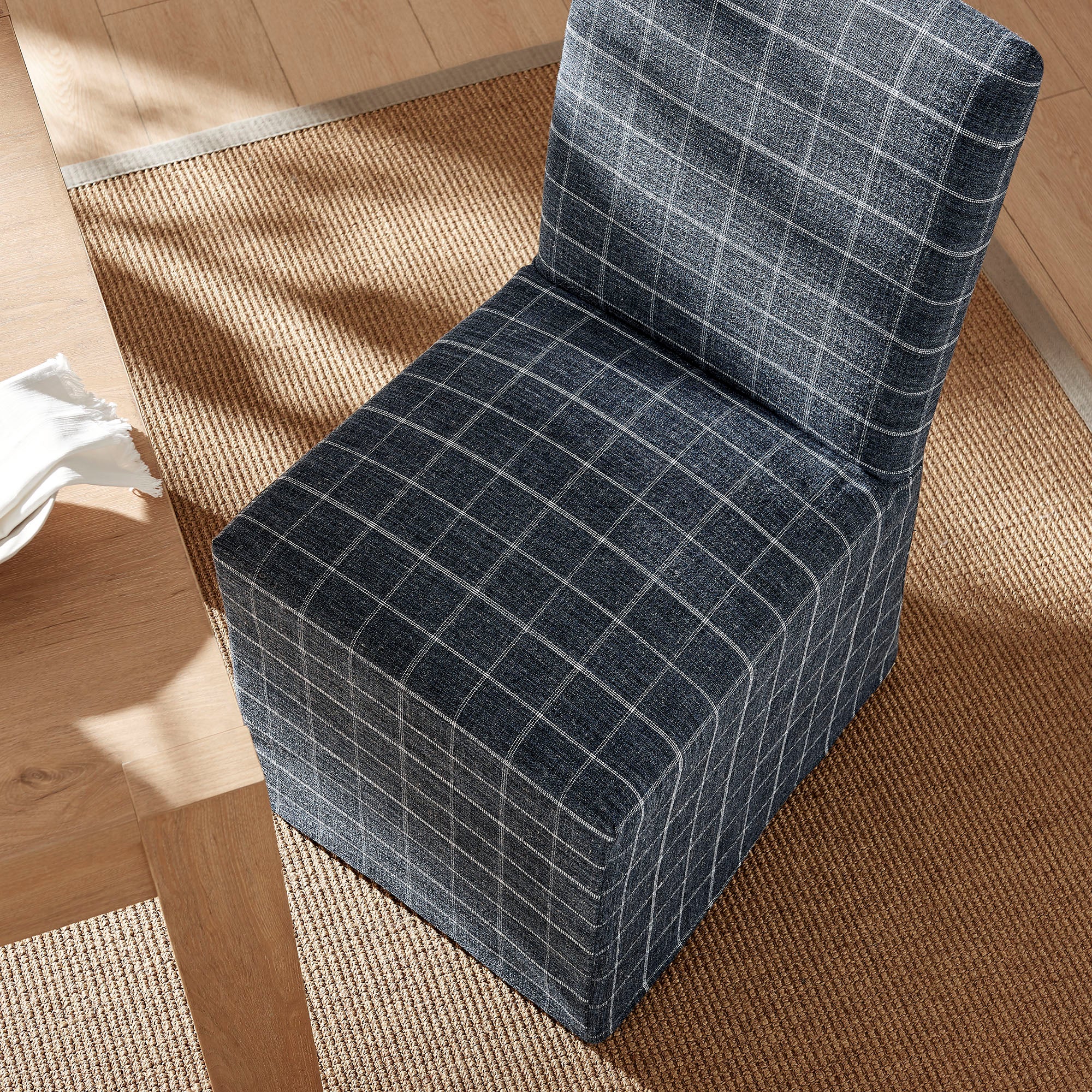 Modway Aster Linen Cotton Blend Slipcovered Dining Chairs Set of 2 EEI-7761