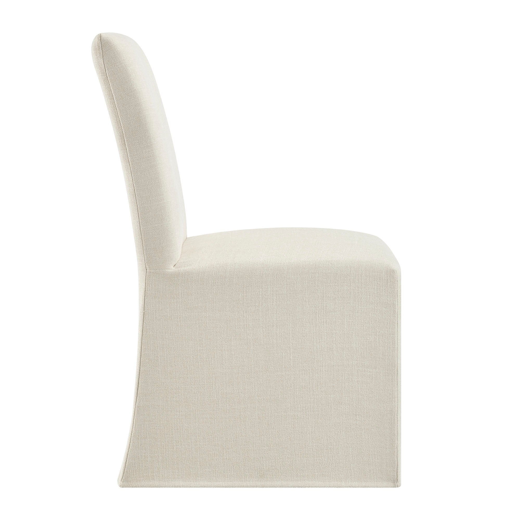 Modway Aster Slub Weave Fabric Slipcovered Dining Chairs Set of 2 EEI-7762