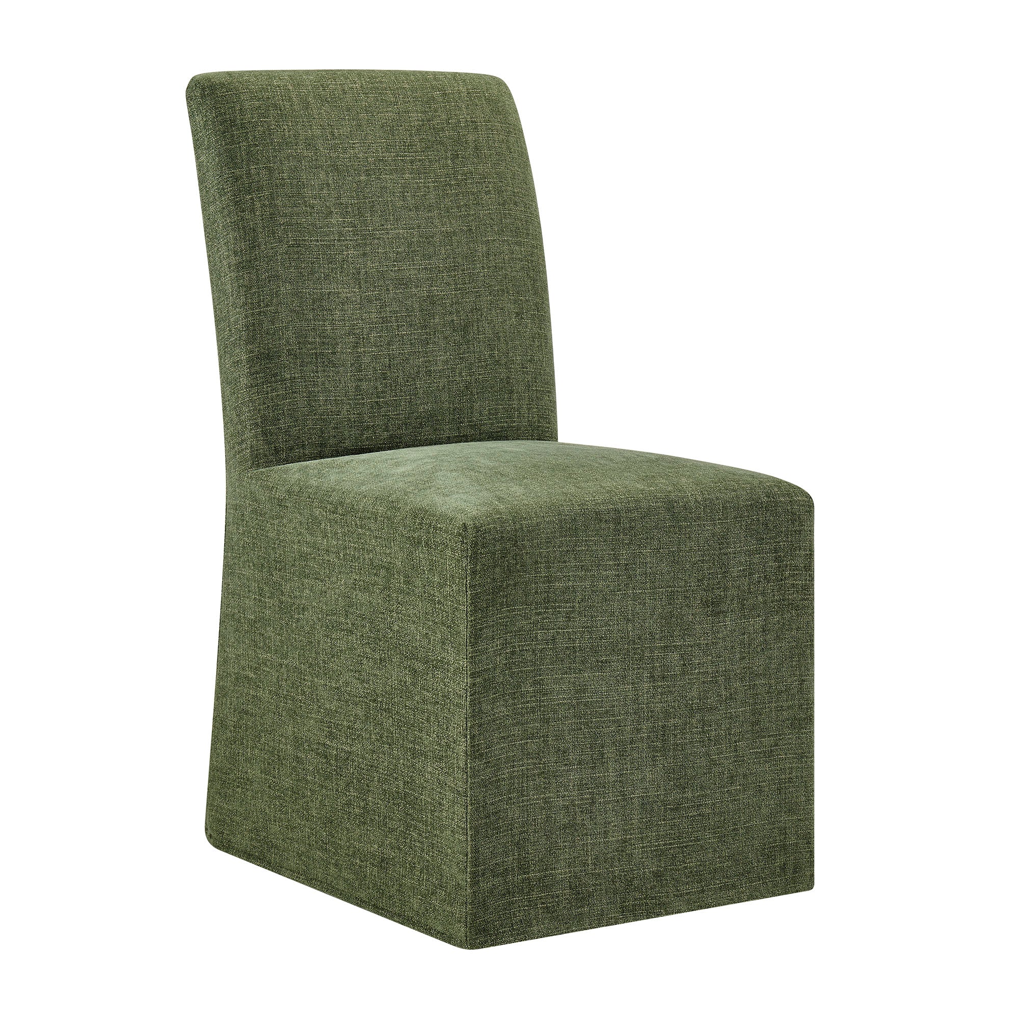Modway Aster Slub Weave Fabric Slipcovered Dining Chairs Set of 2 EEI-7762