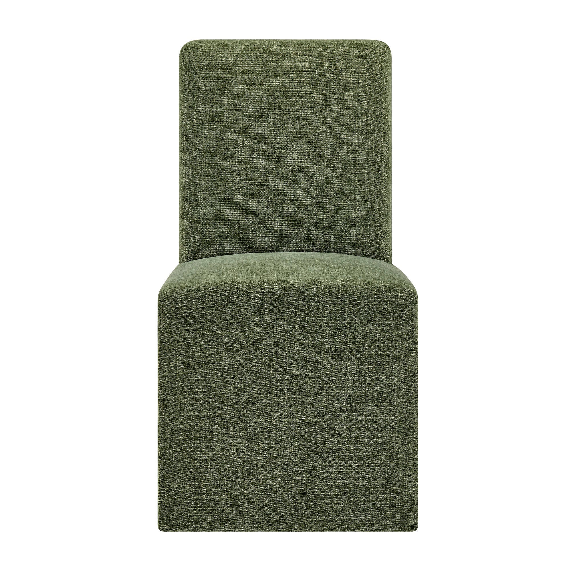 Modway Aster Slub Weave Fabric Slipcovered Dining Chairs Set of 2 EEI-7762
