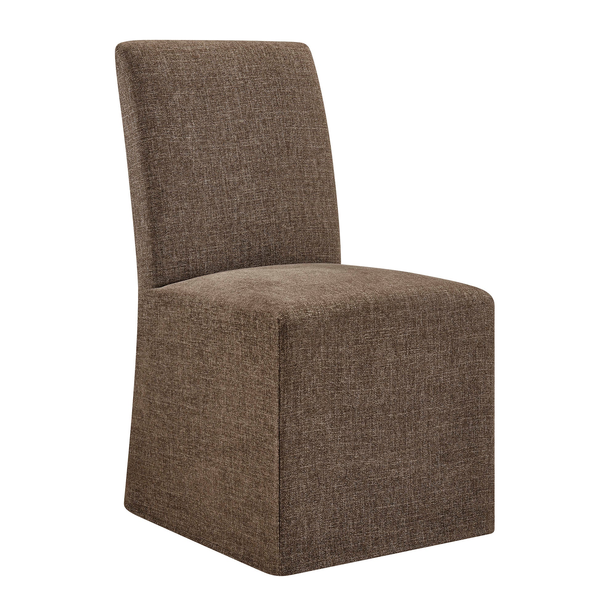 Modway Aster Slub Weave Fabric Slipcovered Dining Chairs Set of 2 EEI-7762