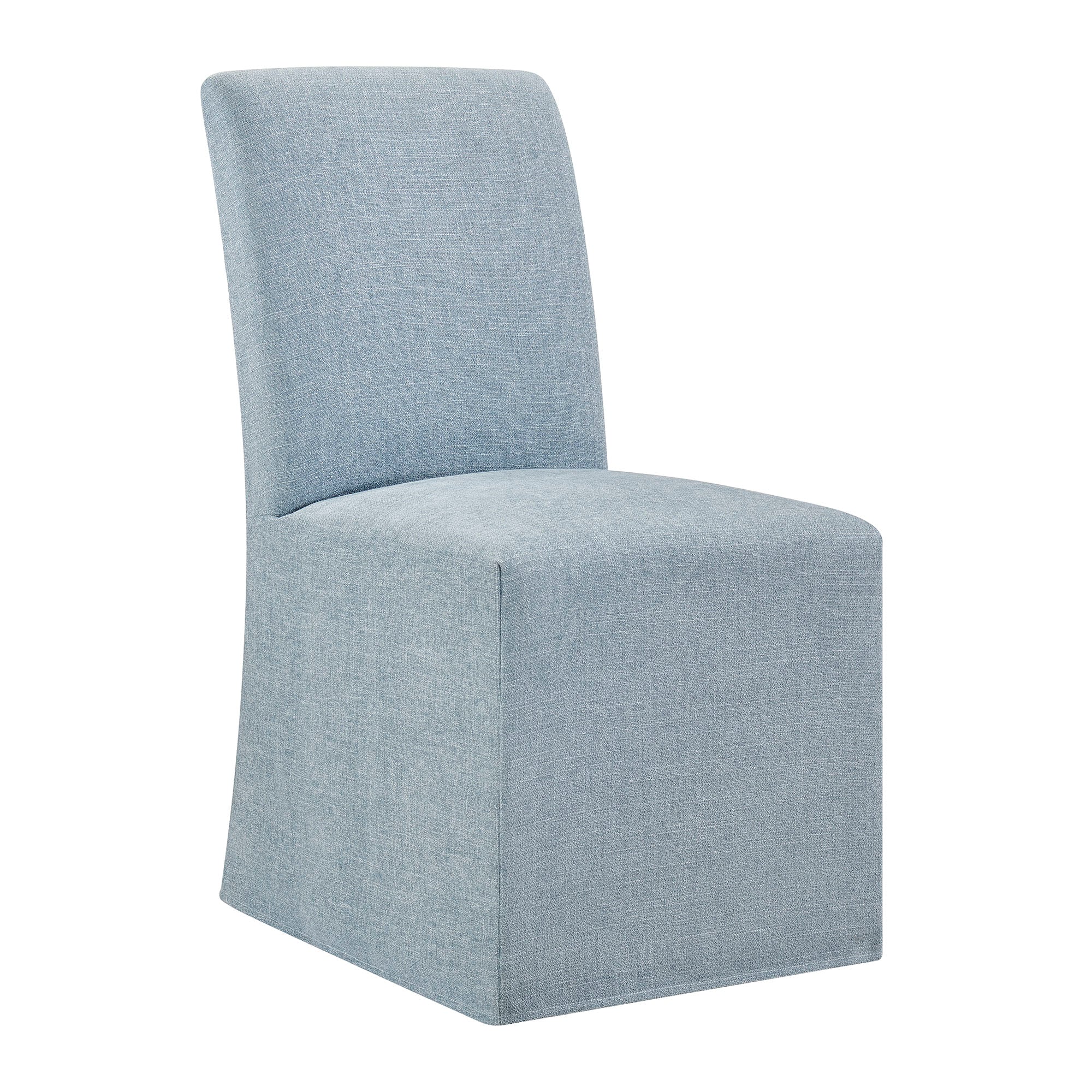Modway Aster Slub Weave Fabric Slipcovered Dining Chairs Set of 2 EEI-7762