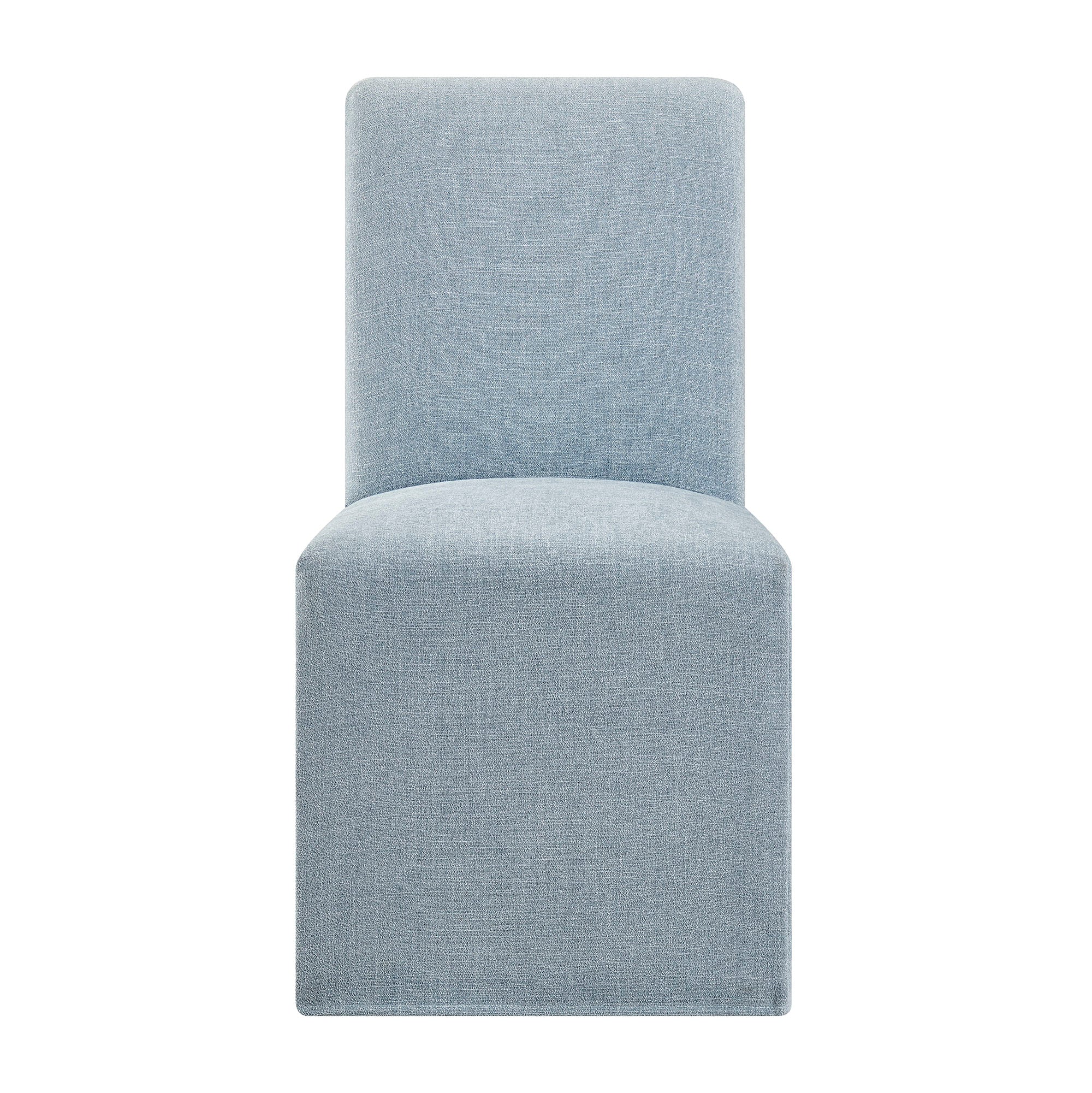 Modway Aster Slub Weave Fabric Slipcovered Dining Chairs Set of 2 EEI-7762