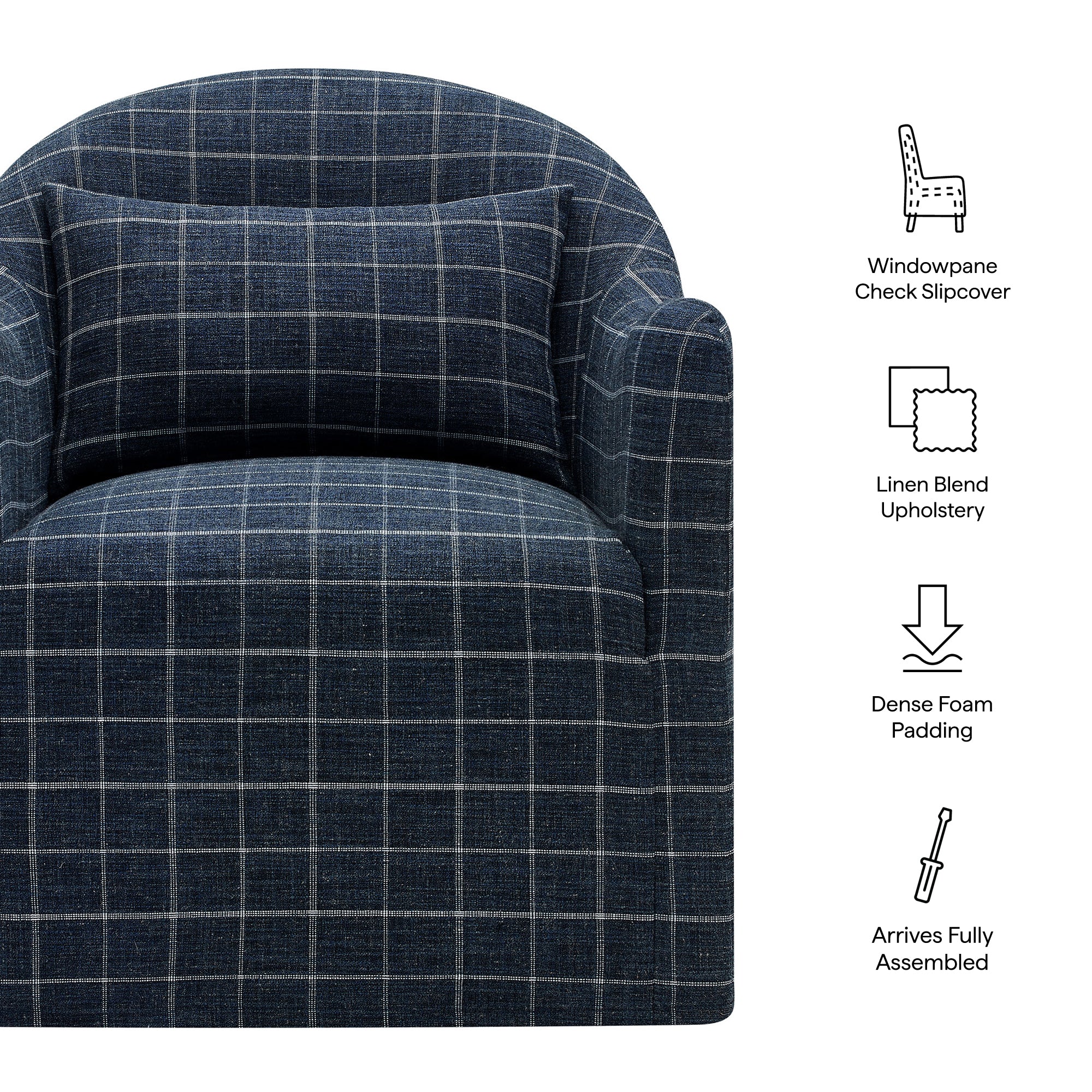 Modway Bardot Slipcovered Linen Blend Accent Chair EEI-7774