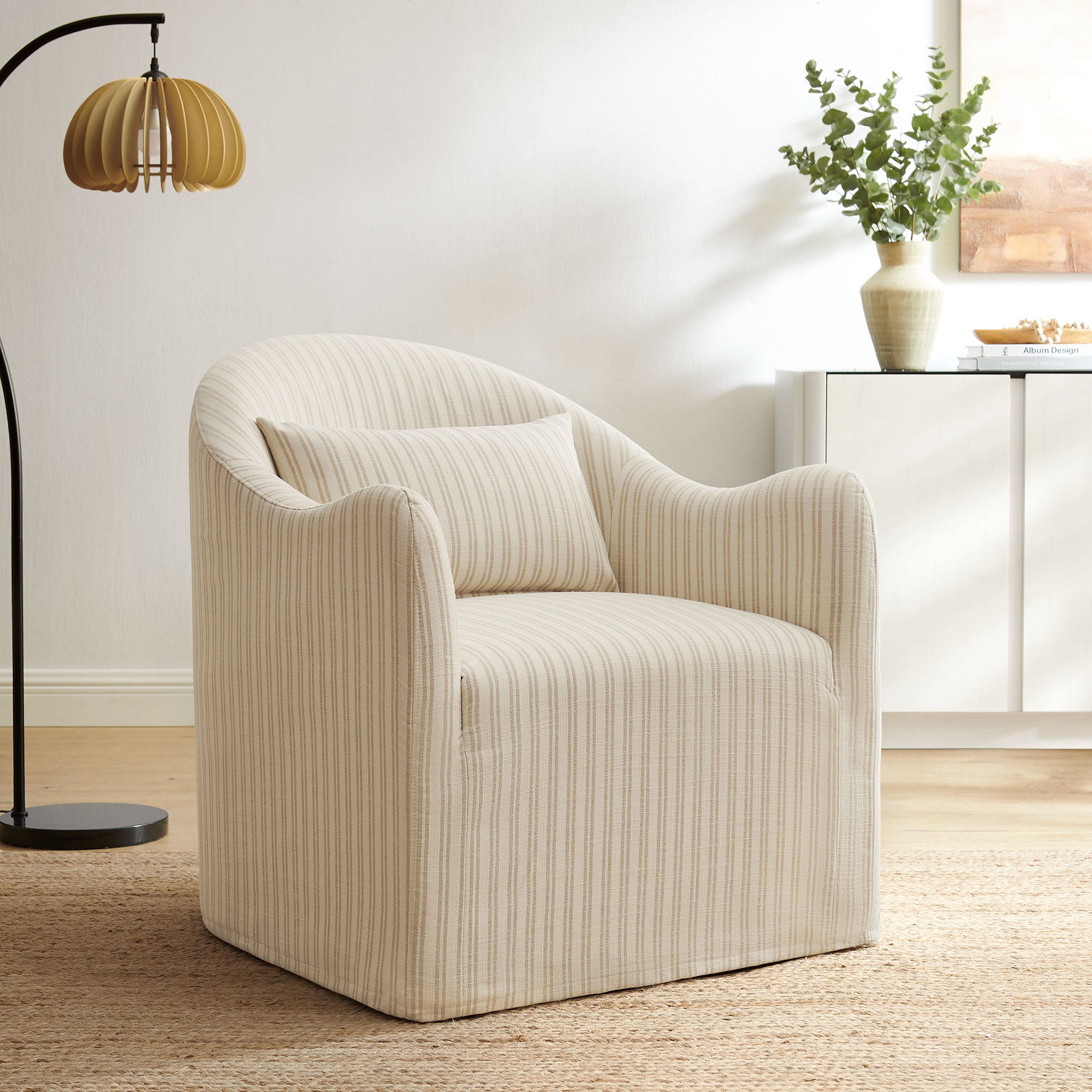 Modway Bardot Slipcovered Striped Accent Chair EEI-7776