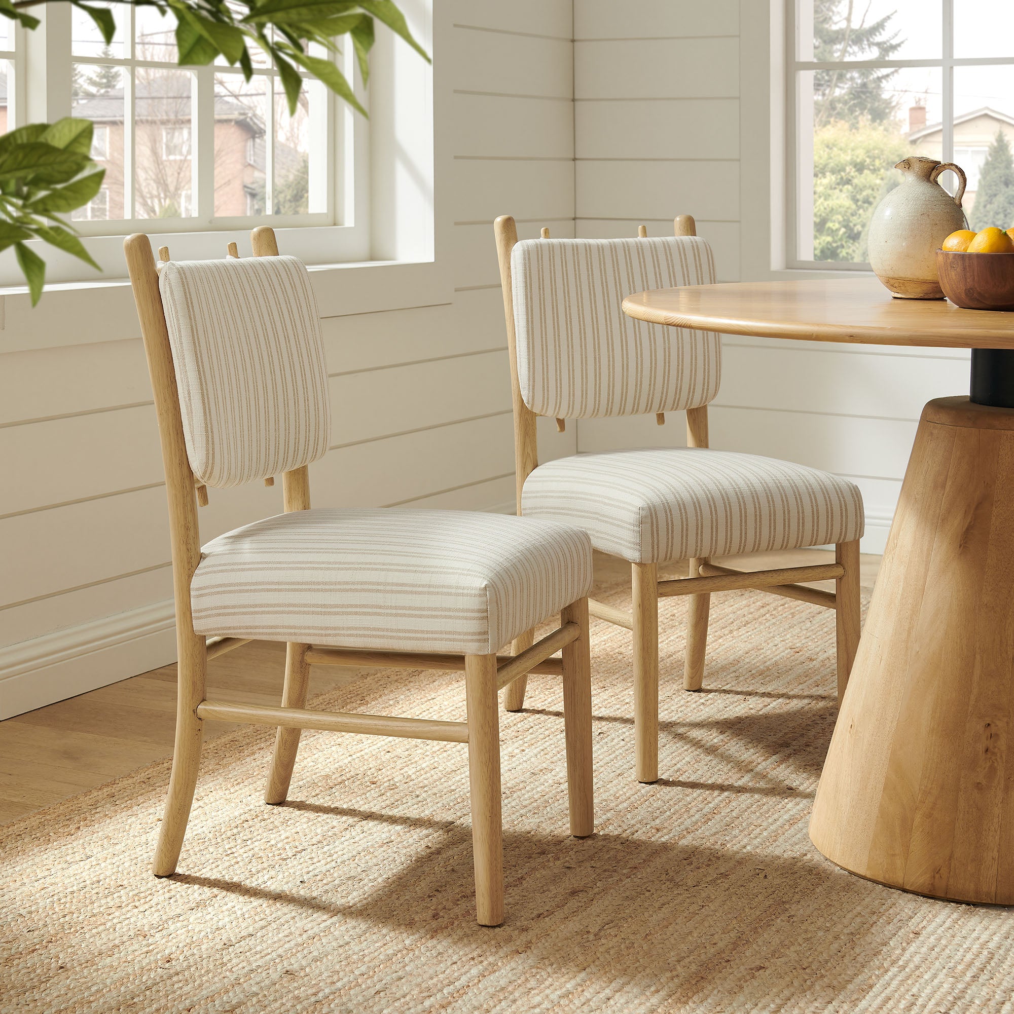 Modway Mauden Striped Dining Side Chairs Set of 2 EEI-7777