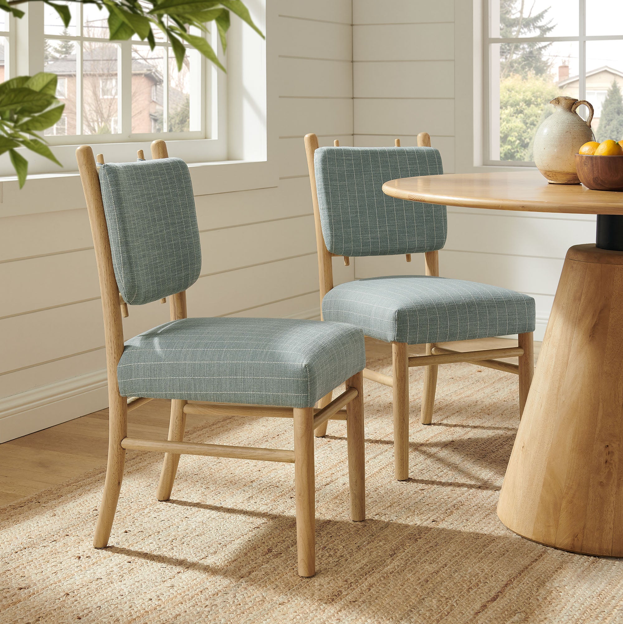 Modway Mauden Striped Dining Side Chairs Set of 2 EEI-7777