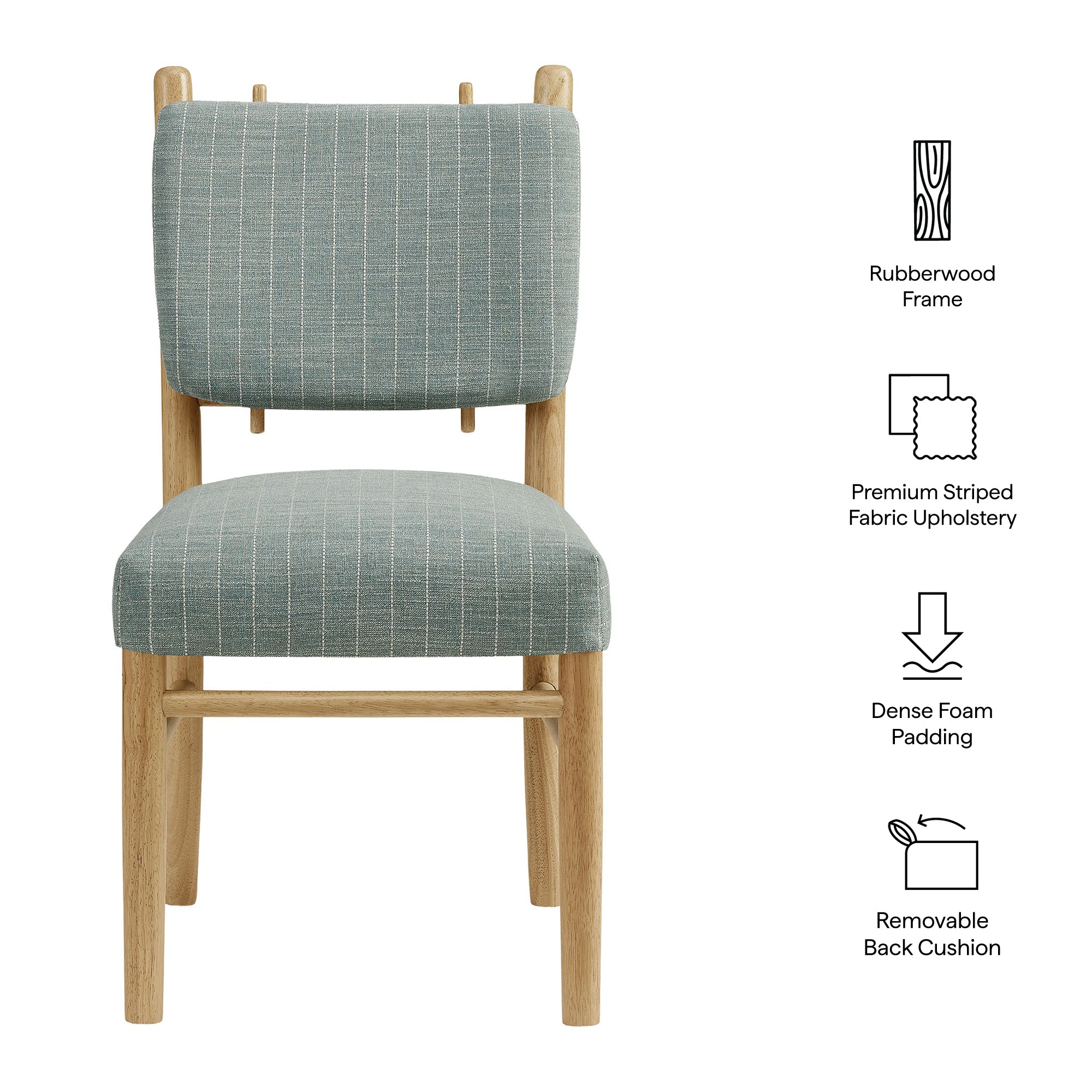 Modway Mauden Striped Dining Side Chairs Set of 2 EEI-7777