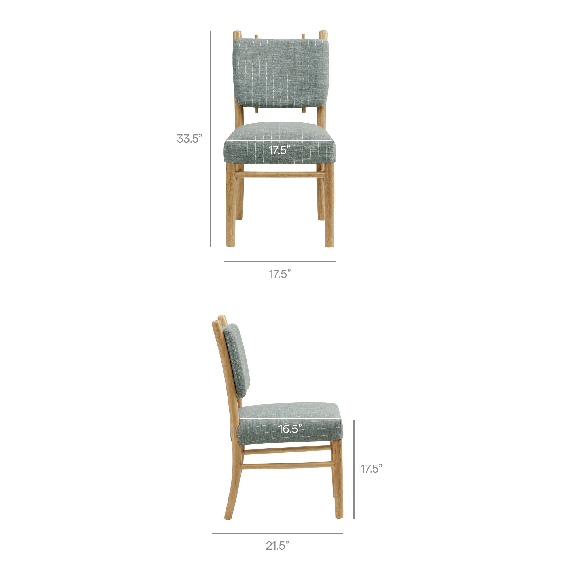 Modway Mauden Striped Dining Side Chairs Set of 2 EEI-7777