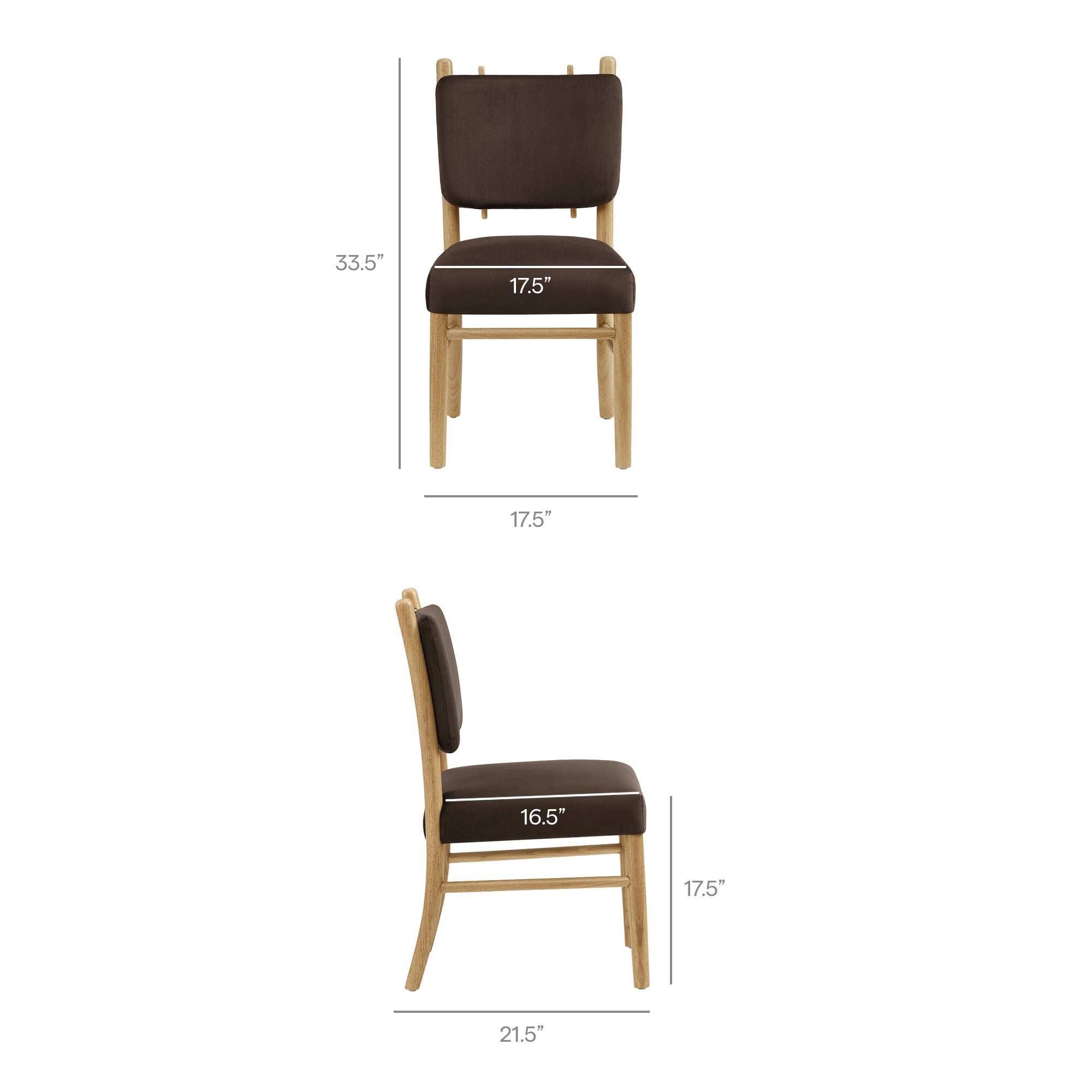 Modway Mauden Performance Velvet Dining Side Chairs Set of 2 EEI-7778