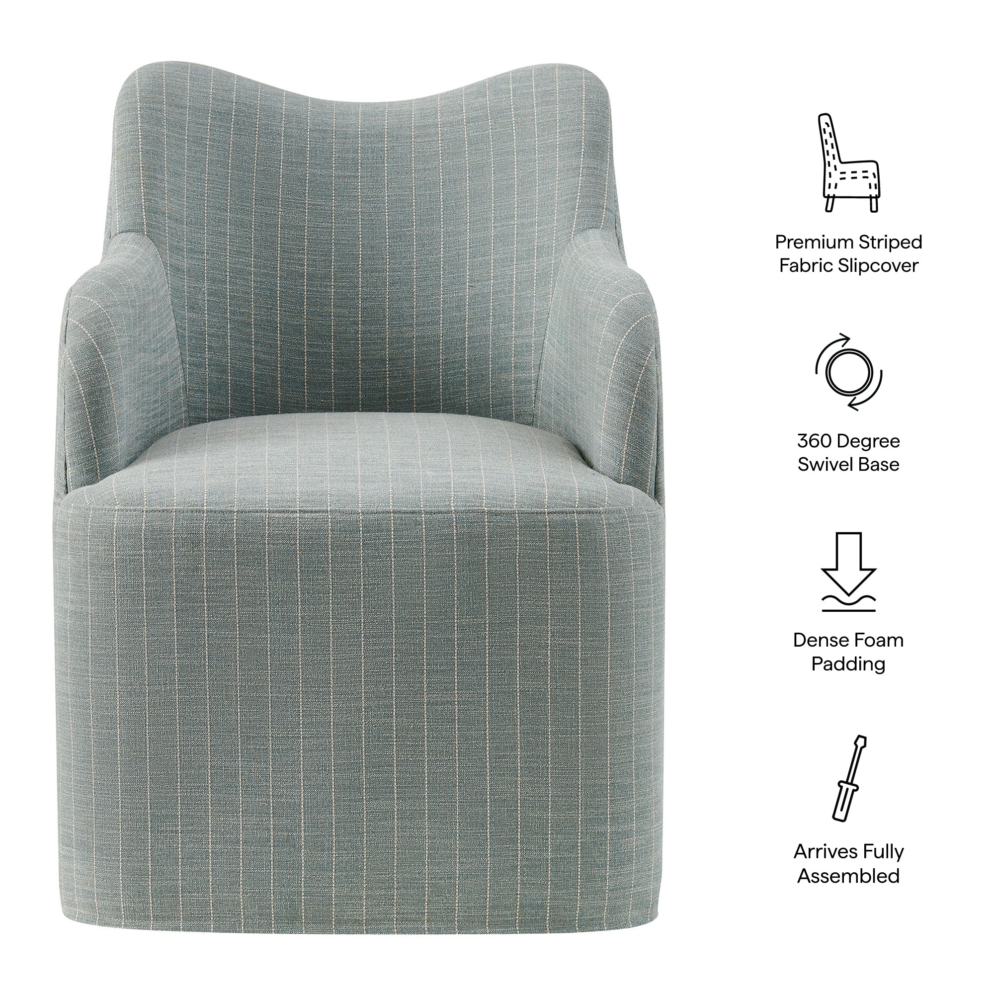 Modway Cordelle Linen Blend Swivel Dining Chair EEI-7780