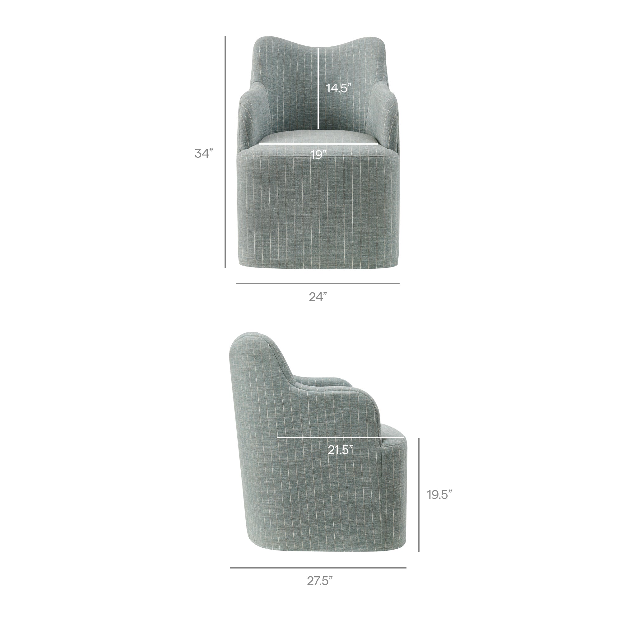 Modway Cordelle Linen Blend Swivel Dining Chair EEI-7780