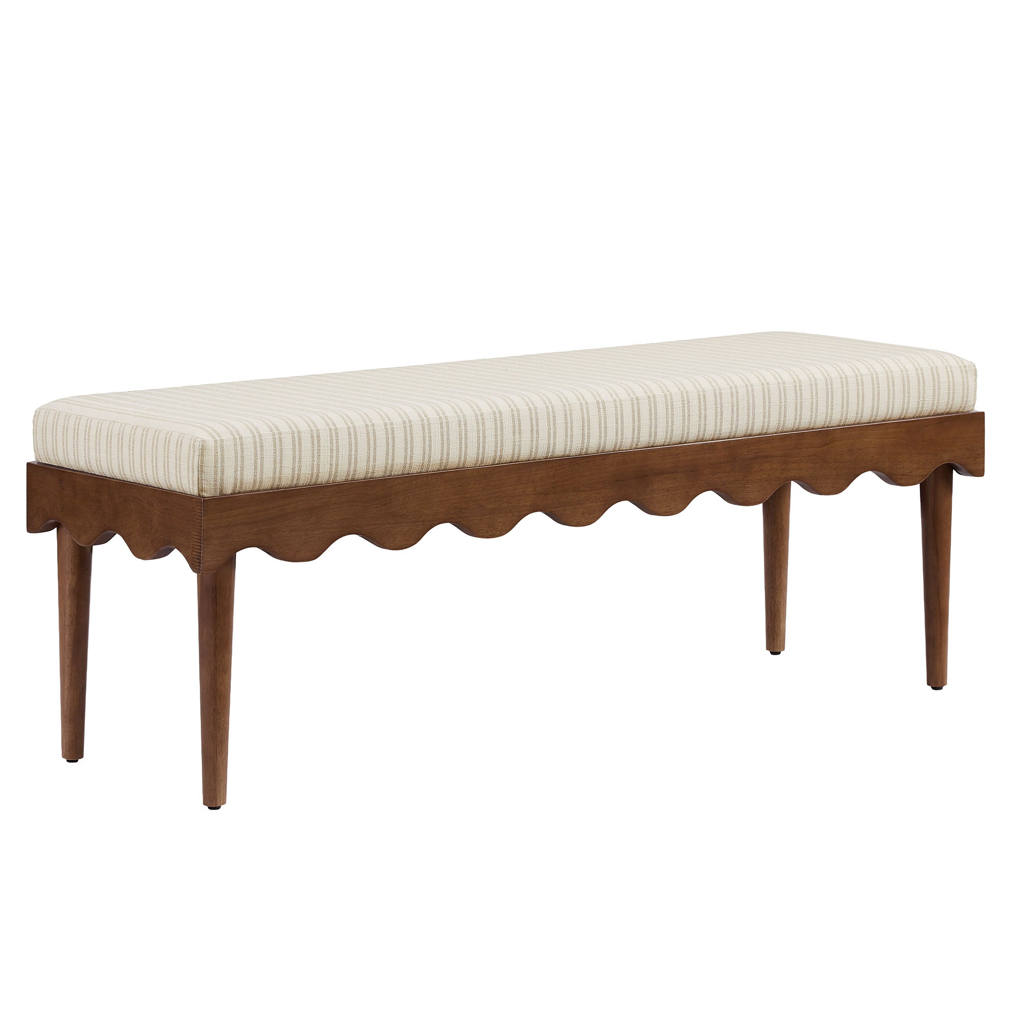 Modway Mirette Scalloped Edge Striped Accent Bench EEI-7781
