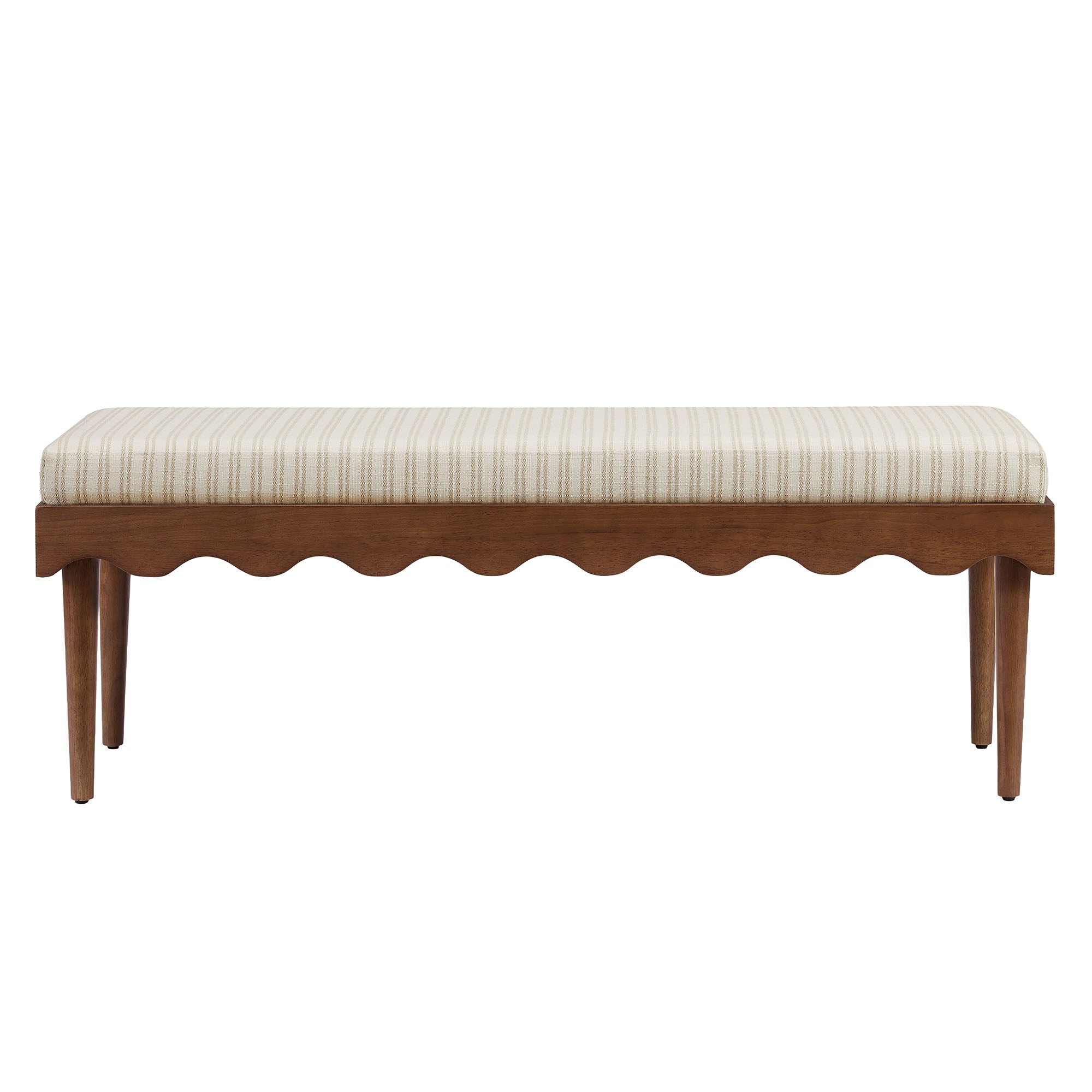 Modway Mirette Scalloped Edge Striped Accent Bench EEI-7781