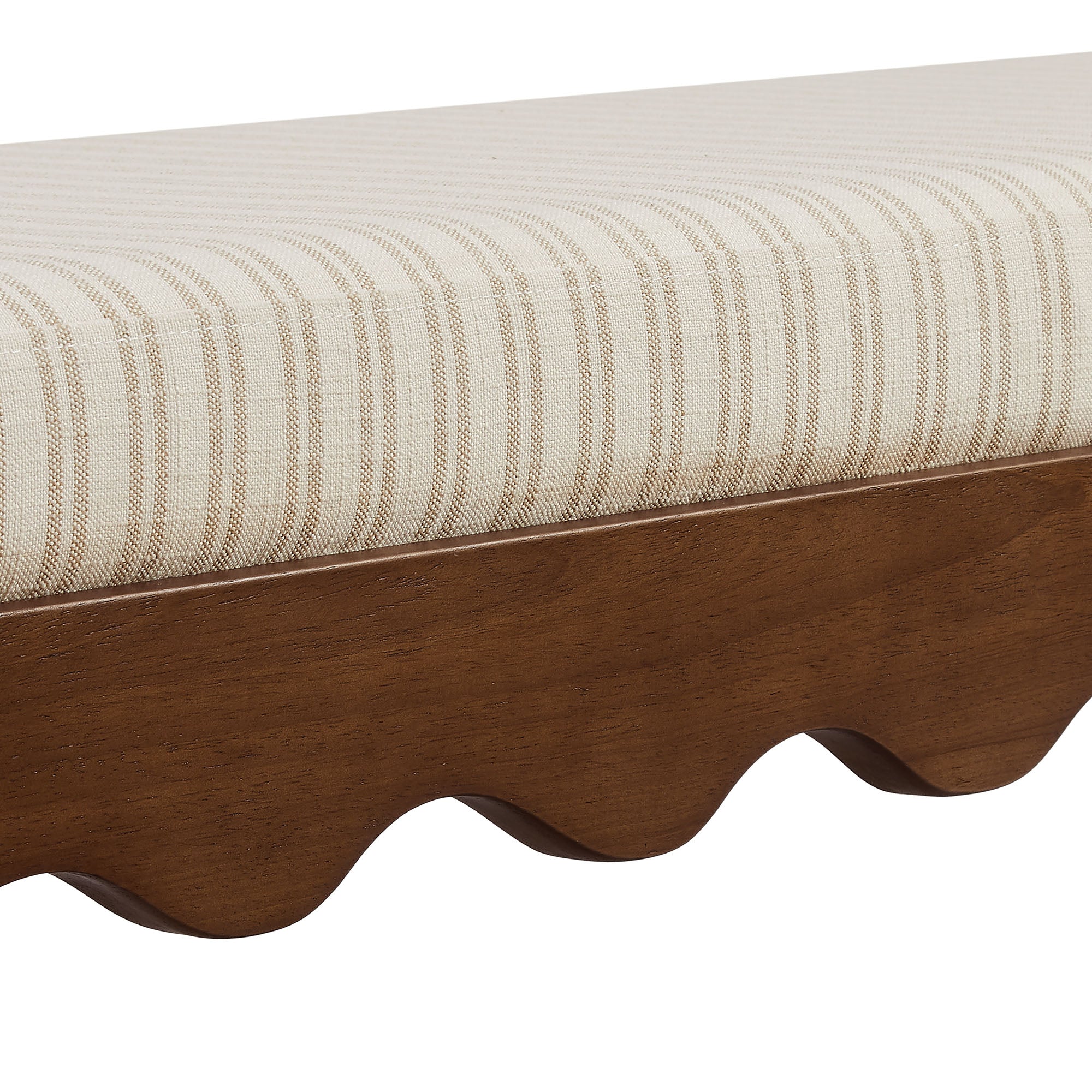 Modway Mirette Scalloped Edge Striped Accent Bench EEI-7781