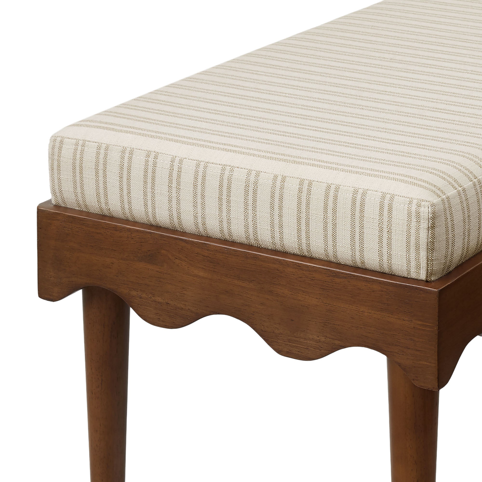 Modway Mirette Scalloped Edge Striped Accent Bench EEI-7781