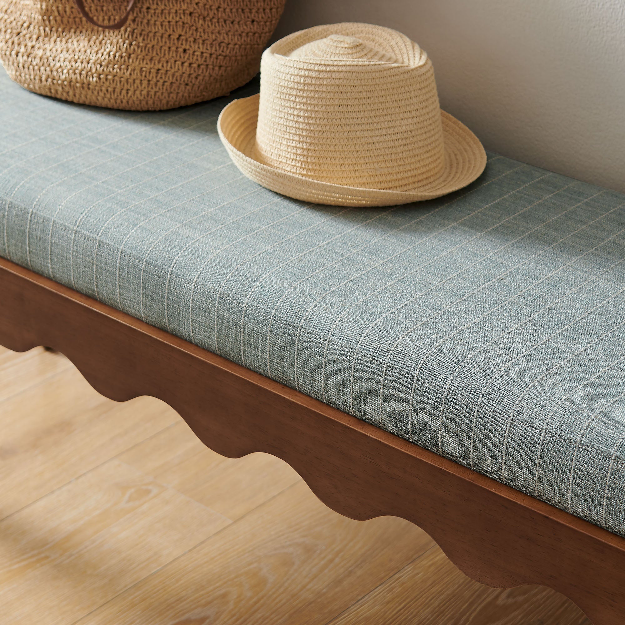 Modway Mirette Scalloped Edge Striped Accent Bench EEI-7781