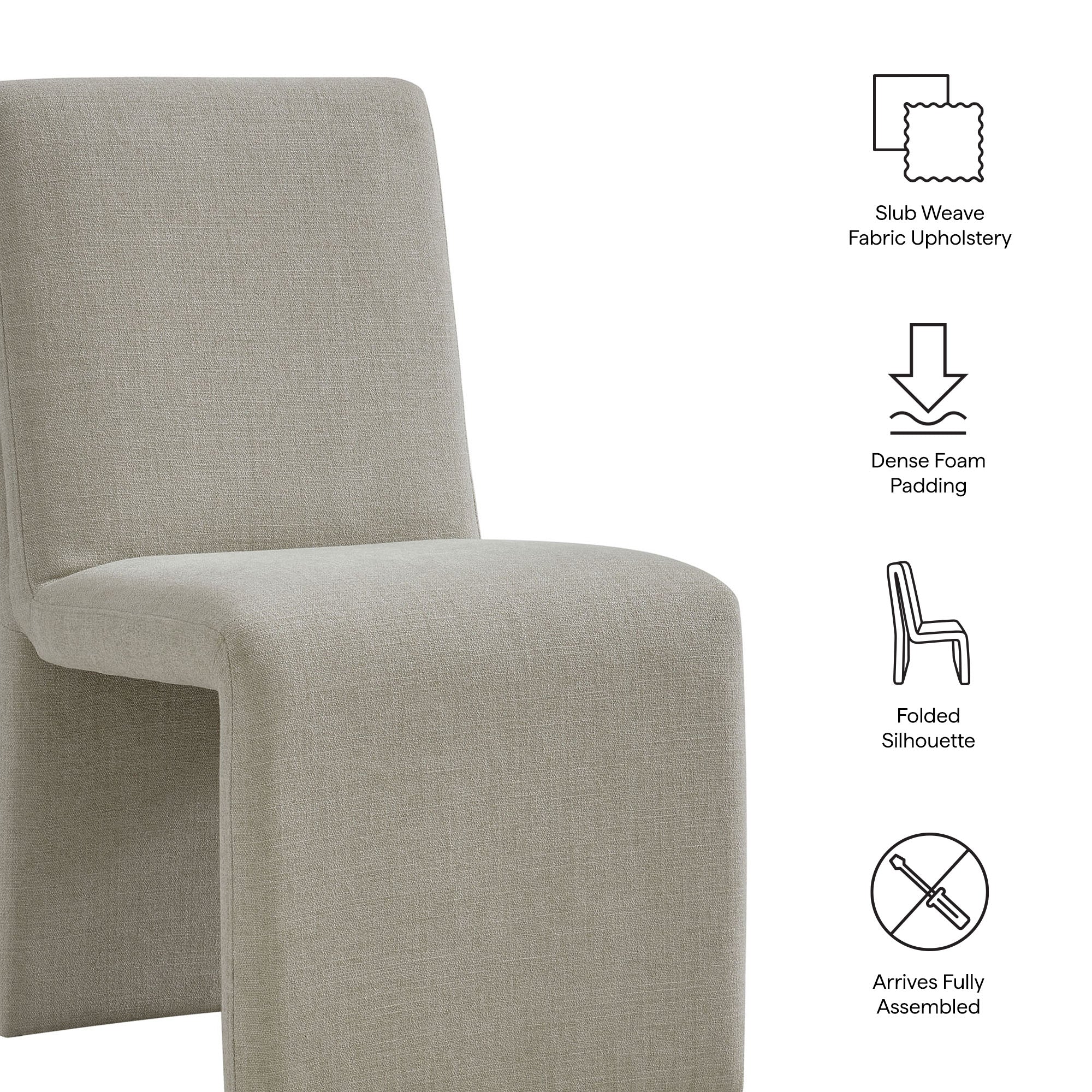 Modway EEI-7786 Emory Upholstered Fabric Dining Side Chair Set of 2