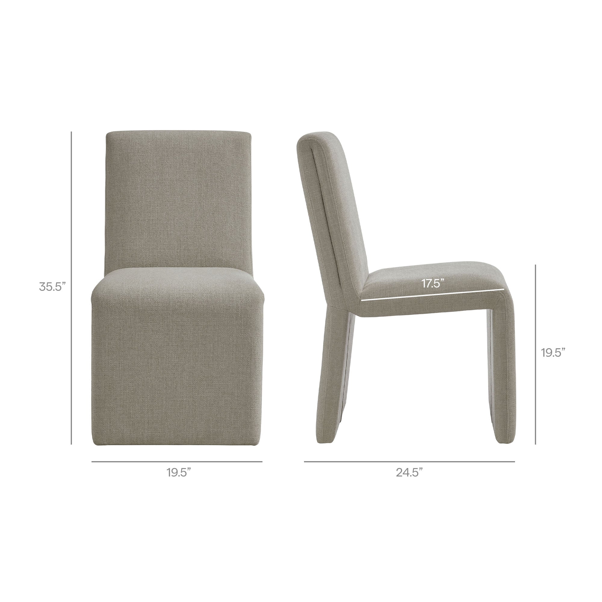 Modway EEI-7786 Emory Upholstered Fabric Dining Side Chair Set of 2