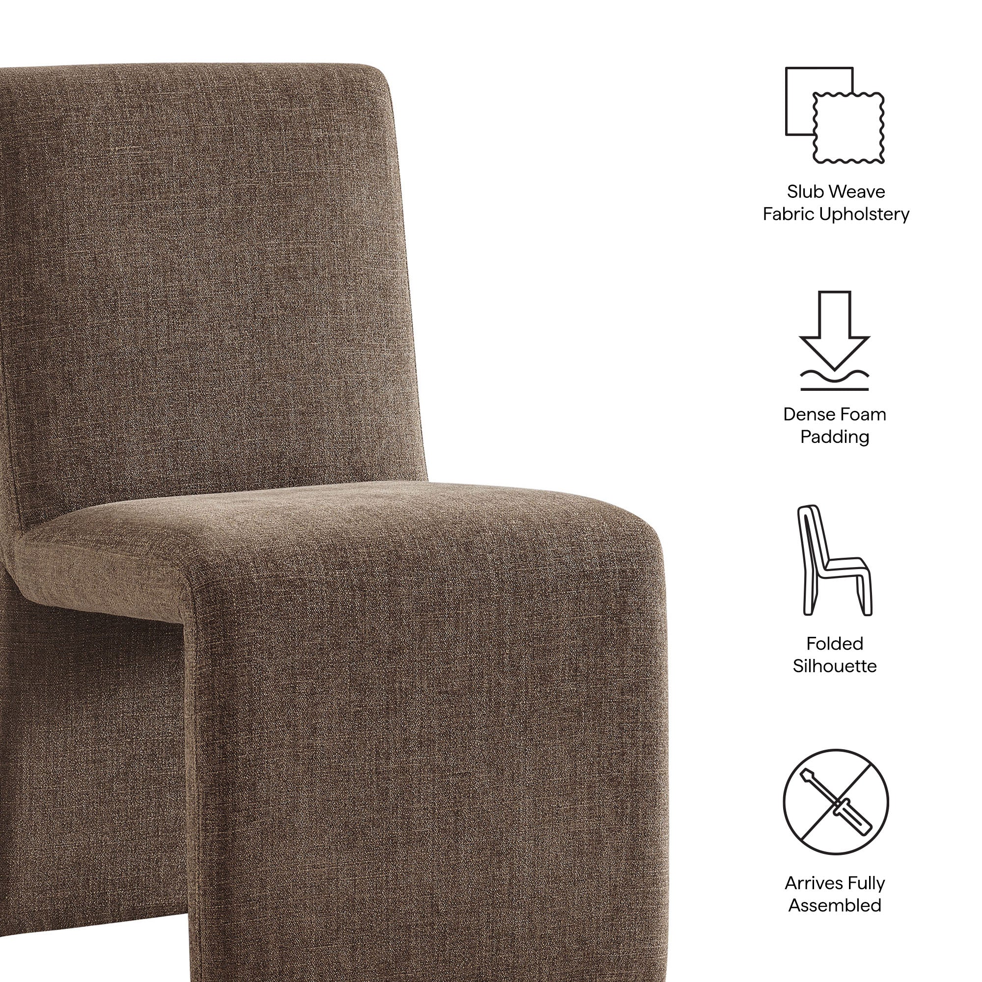 Modway EEI-7786 Emory Upholstered Fabric Dining Side Chair Set of 2