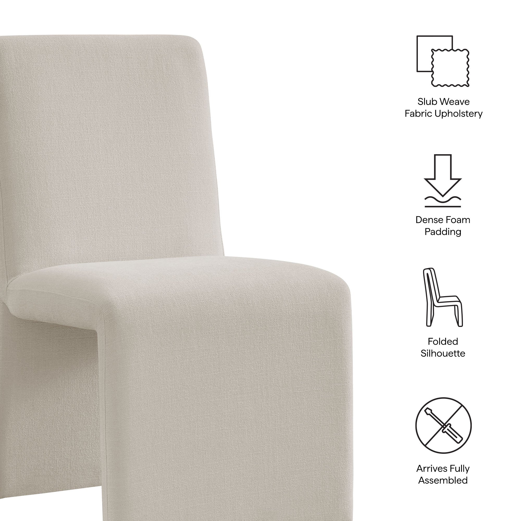 Modway EEI-7786 Emory Upholstered Fabric Dining Side Chair Set of 2
