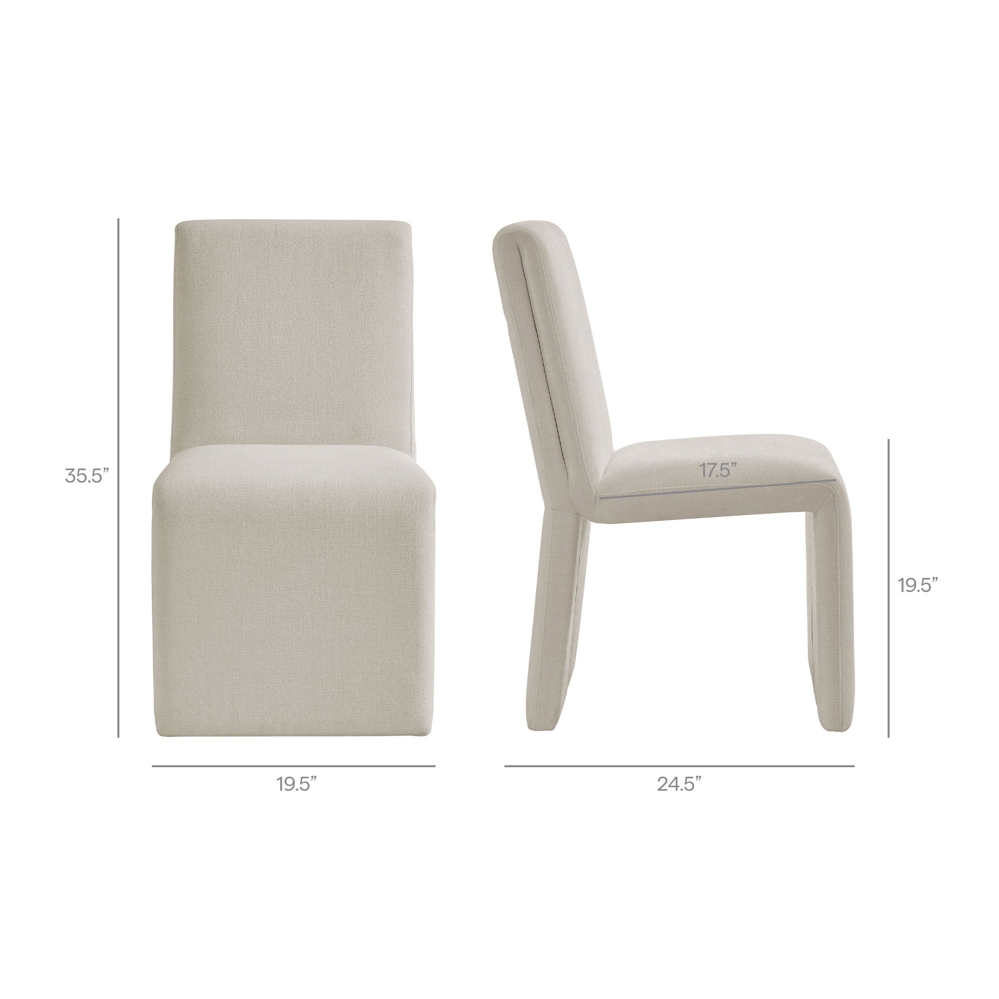 Modway EEI-7786 Emory Upholstered Fabric Dining Side Chair Set of 2