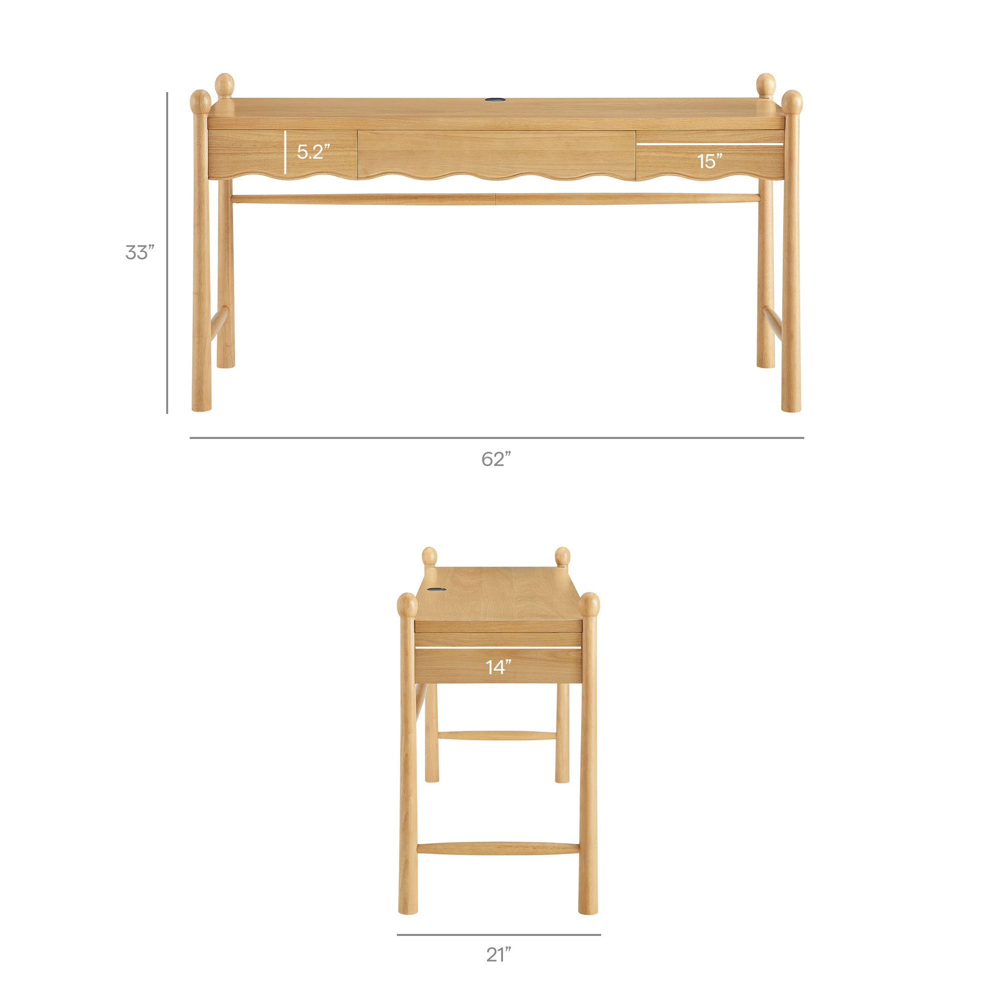 Modway Darcy 62 Inch Wood Computer Desk EEI-7791