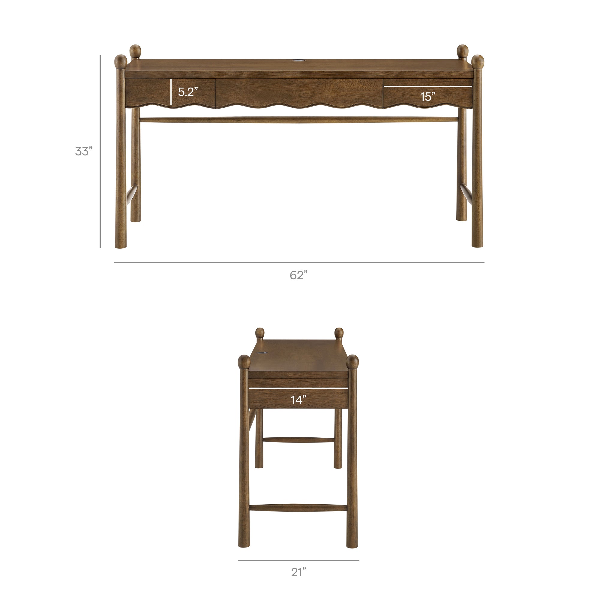 Modway Darcy 62 Inch Wood Computer Desk EEI-7791